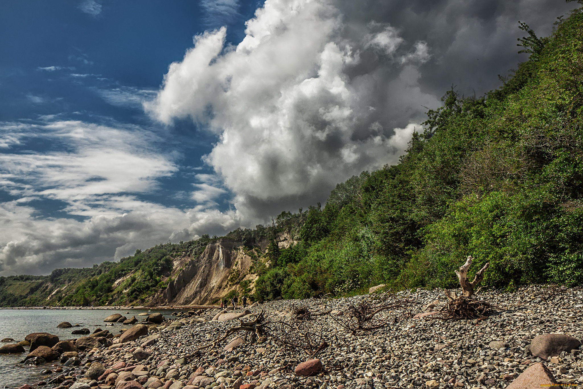 природа, побережье, простор