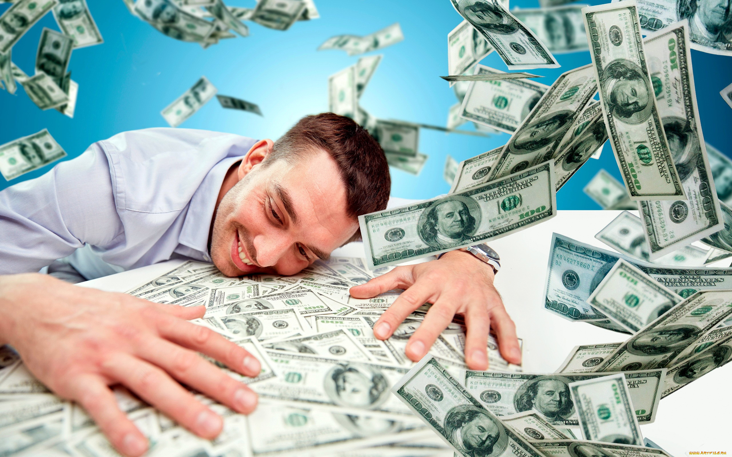 мужчины, -, unsort, много, доллары, радость