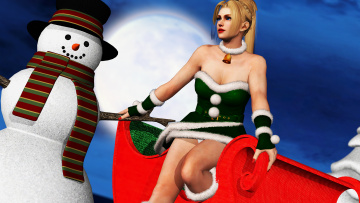 Картинка 3д+графика праздники+ holidays фон девушка взгляд