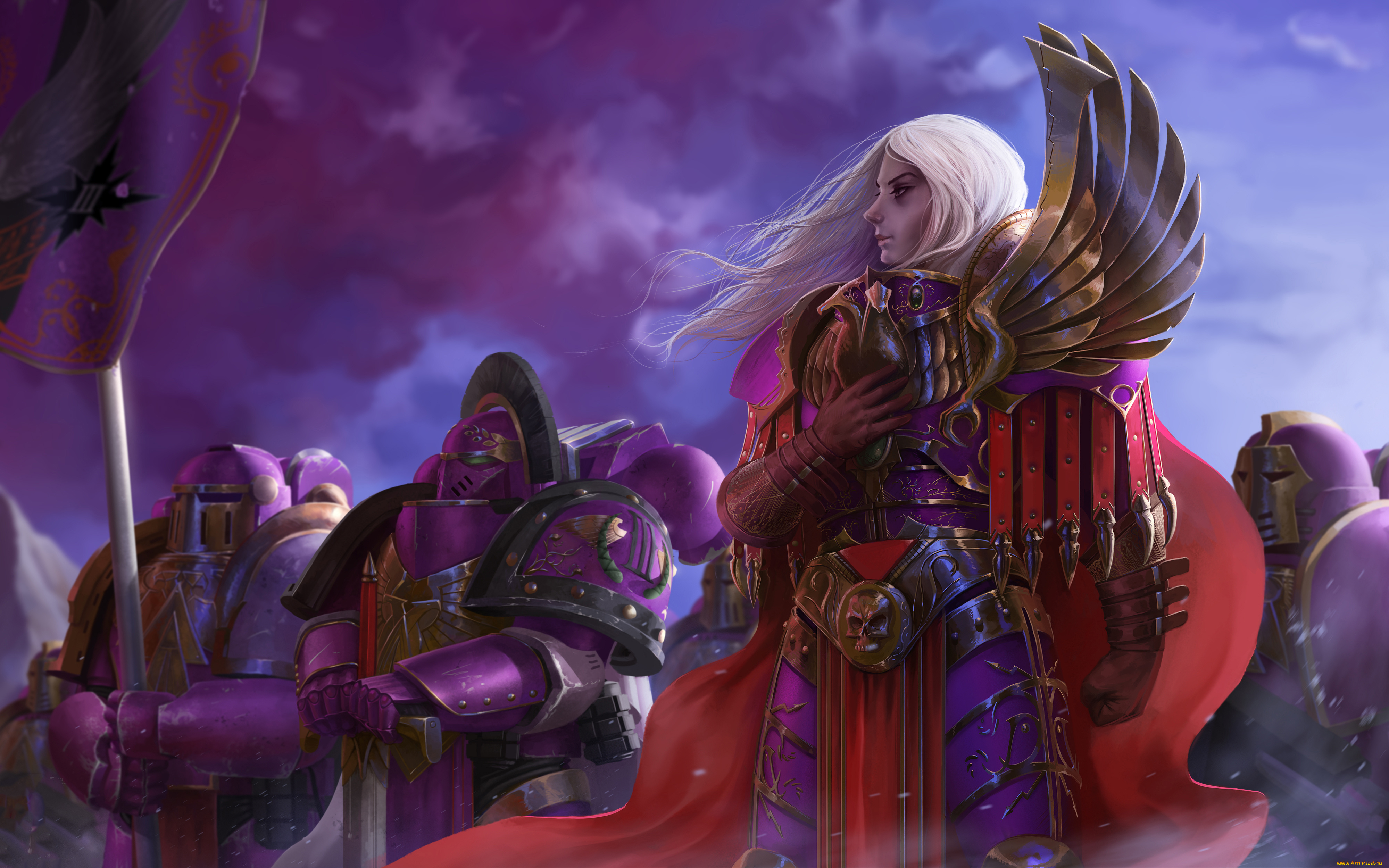 видео, игры, world, of, warcraft, девушка, униформа, фон