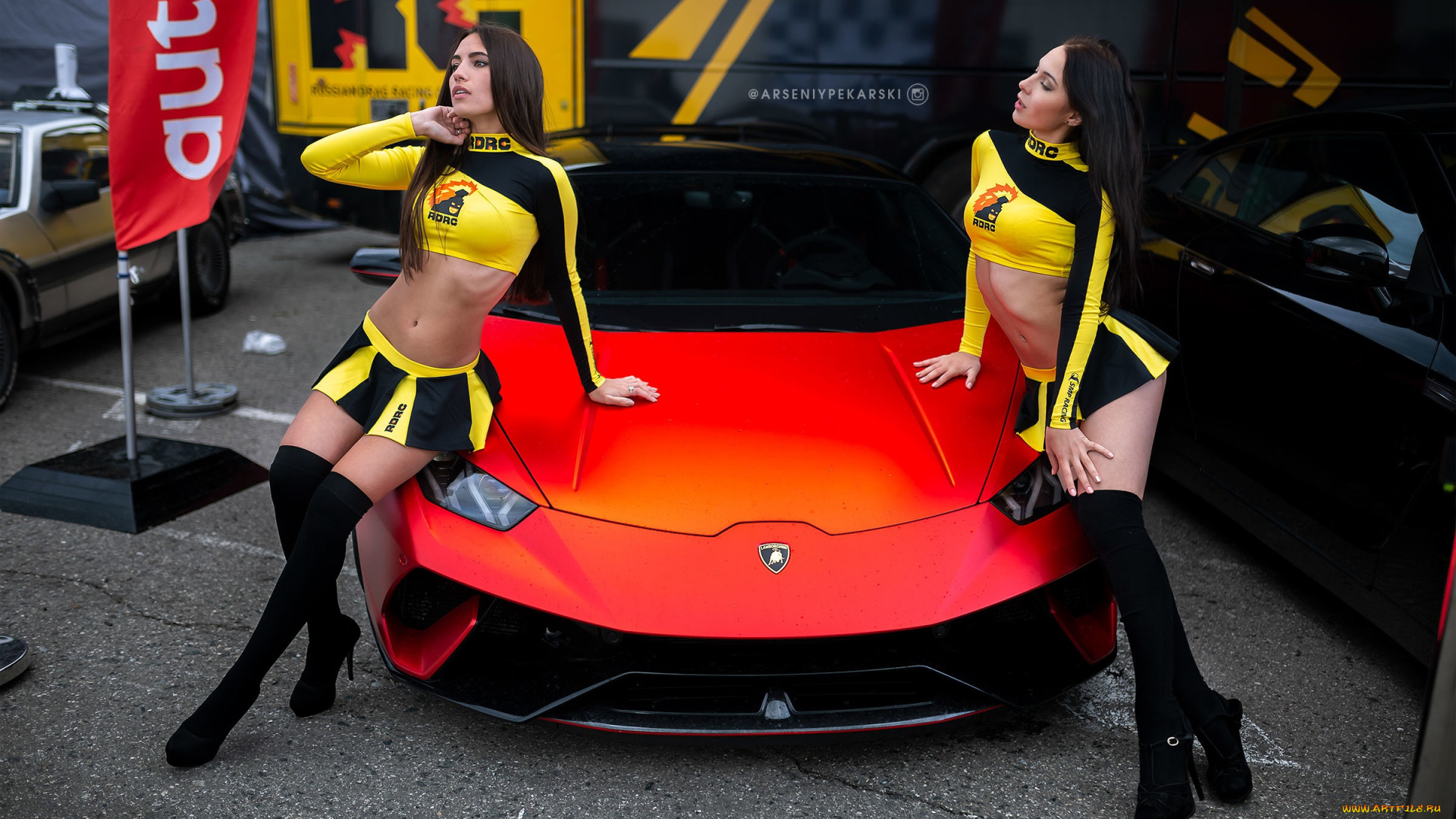 автомобили, -авто, с, девушками, автомобиль, фон, взгляд, девушки