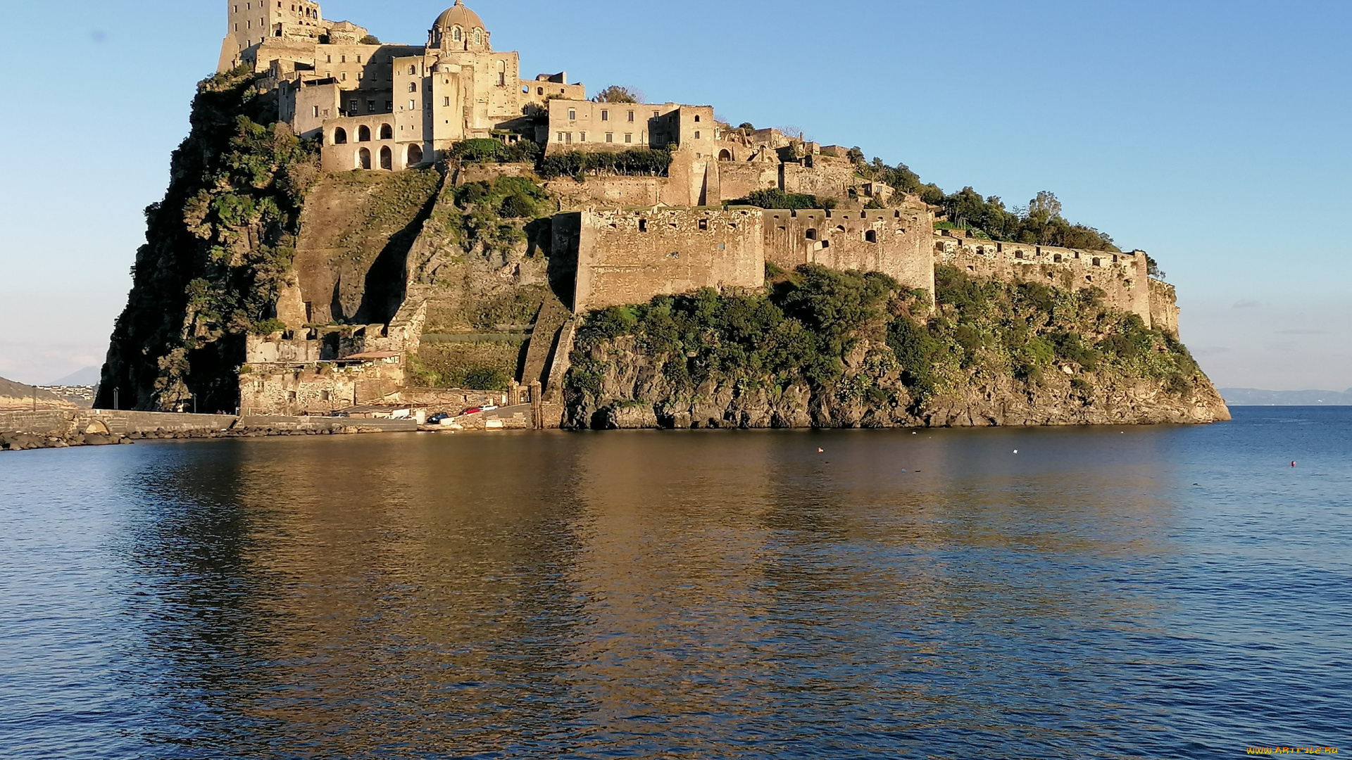 aragonese, castle, castello, aragonese, города, замки, италии, aragonese, castle, castello
