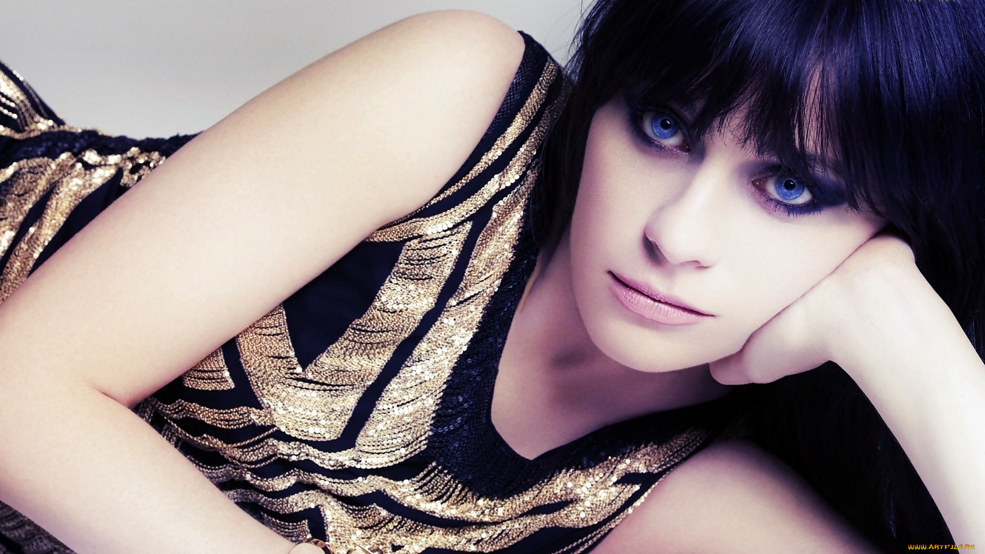 девушки, zooey, deschanel, поза