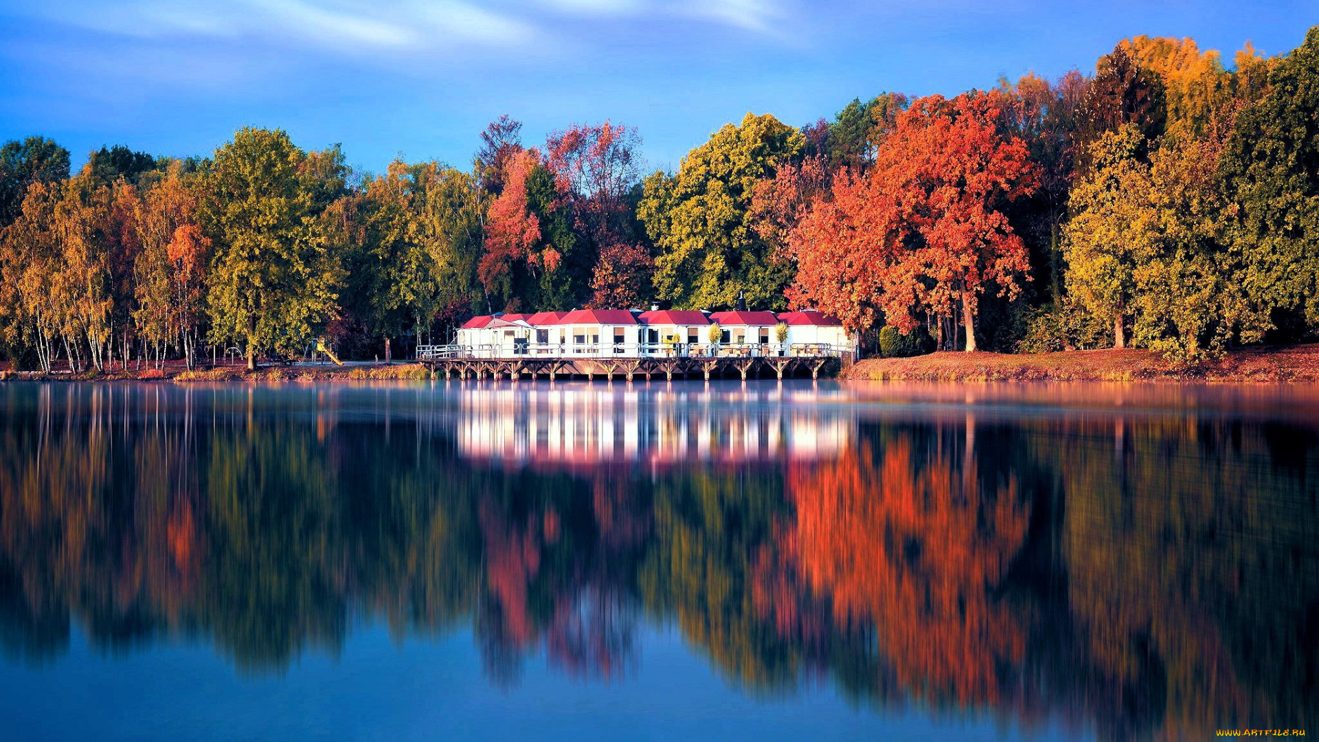 rekem, lake, belgium, города, -, пейзажи, rekem, lake