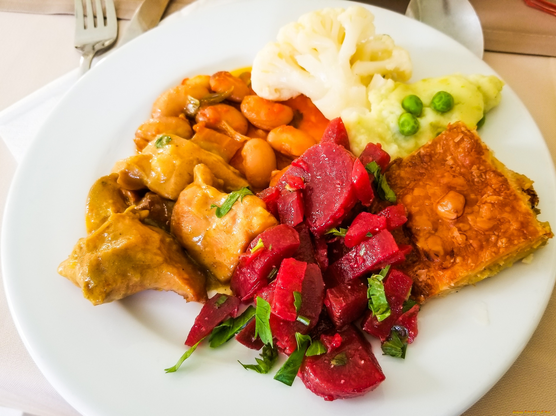 еда, мясные, блюда, мясо, гарнир, овощи