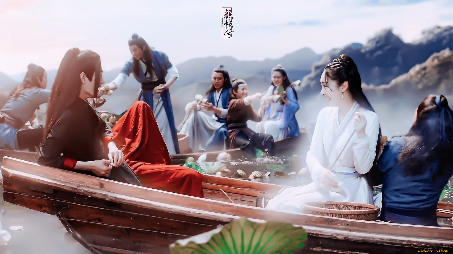 кино, фильмы, the, untamed, вэй, усянь, цзян, яньли, люди, лодки, озеро, лотосы