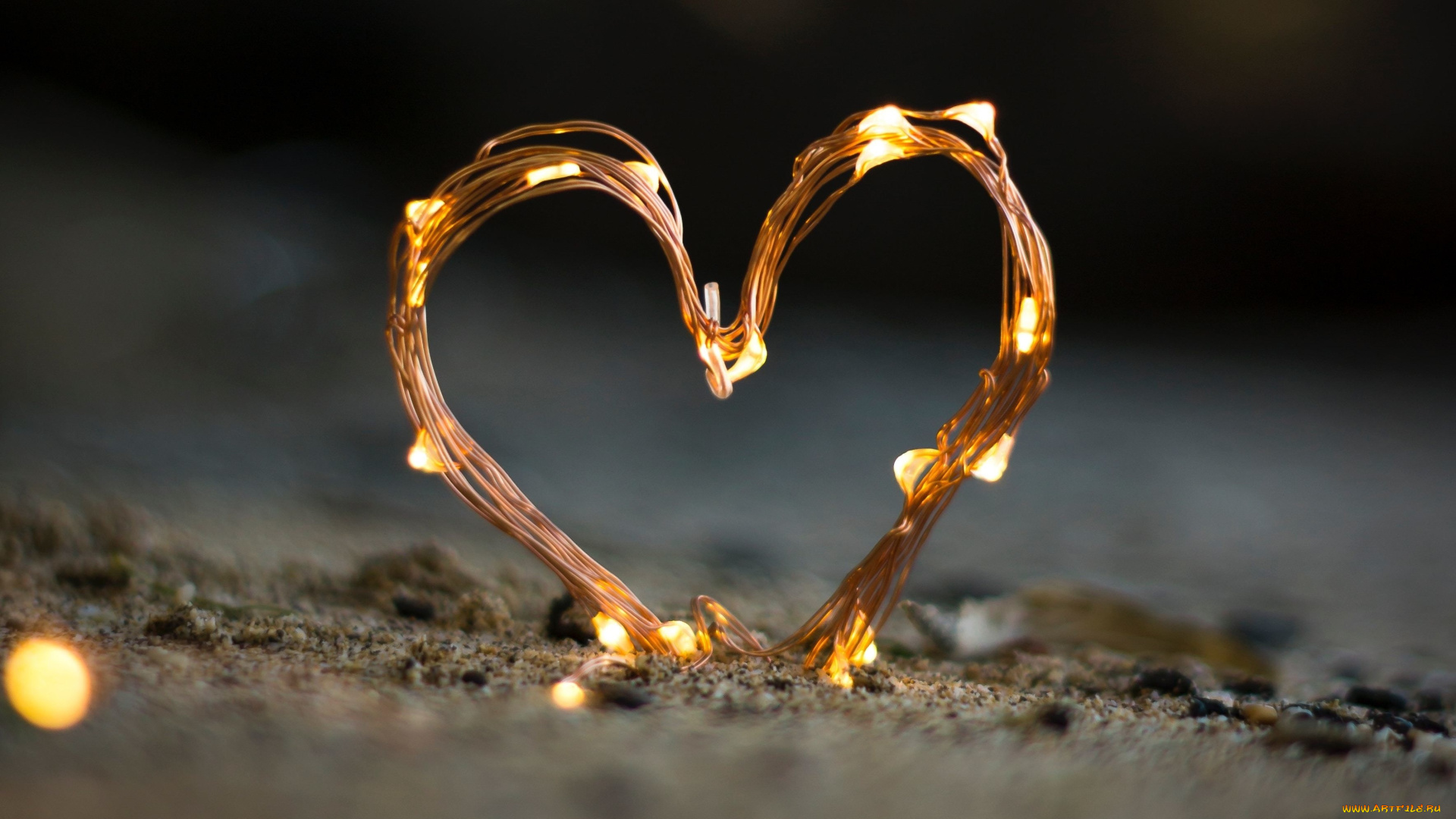 праздничные, день, святого, валентина, , сердечки, , любовь, гирлянда, огоньки, сердечко
