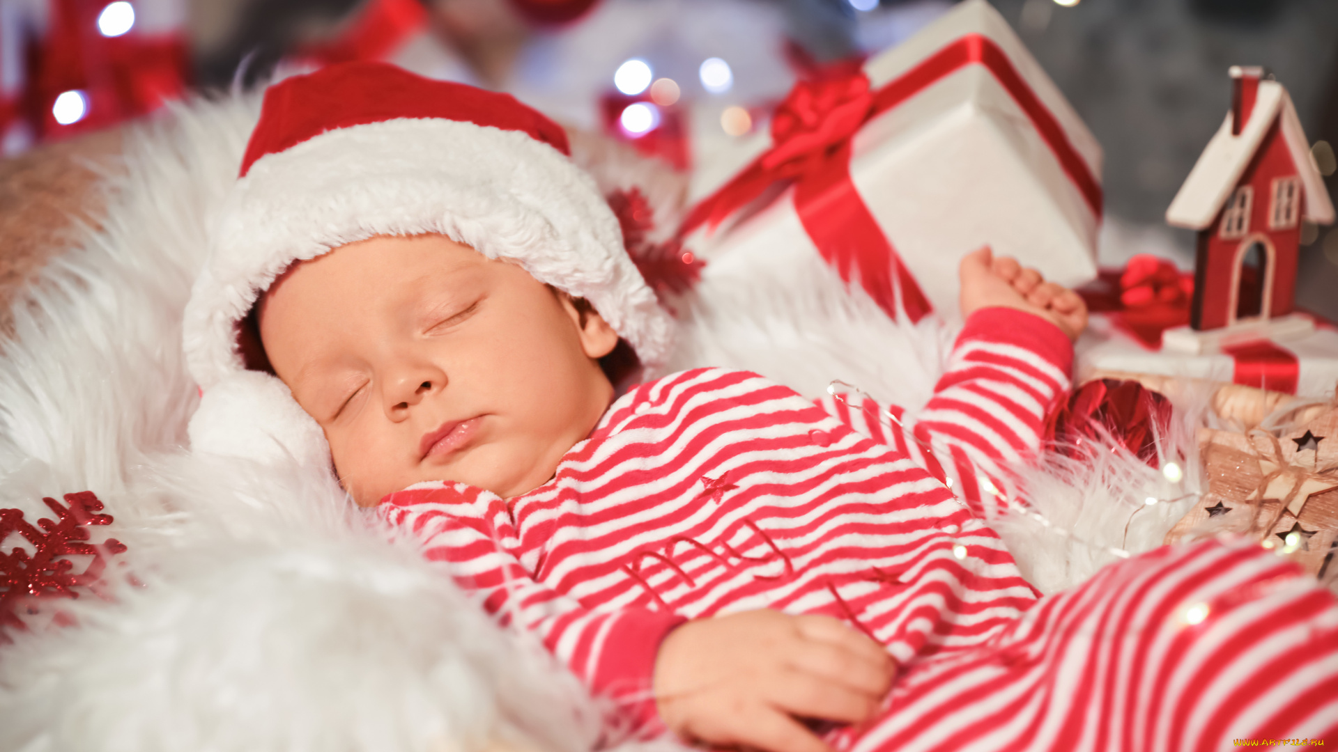 разное, дети, ребенок, шапка, подарки, сон