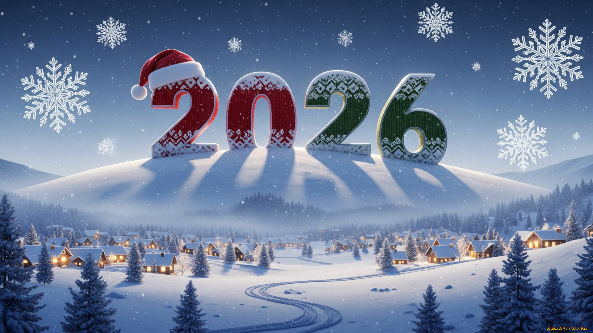 праздник, праздничные, -, разное, , новый, год, зима, снег, новый, год, арт