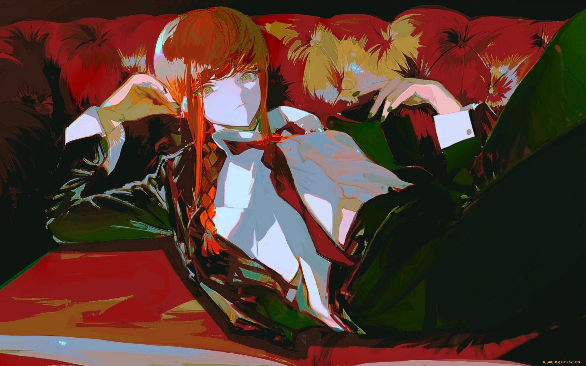 аниме, chainsaw, man, девушка