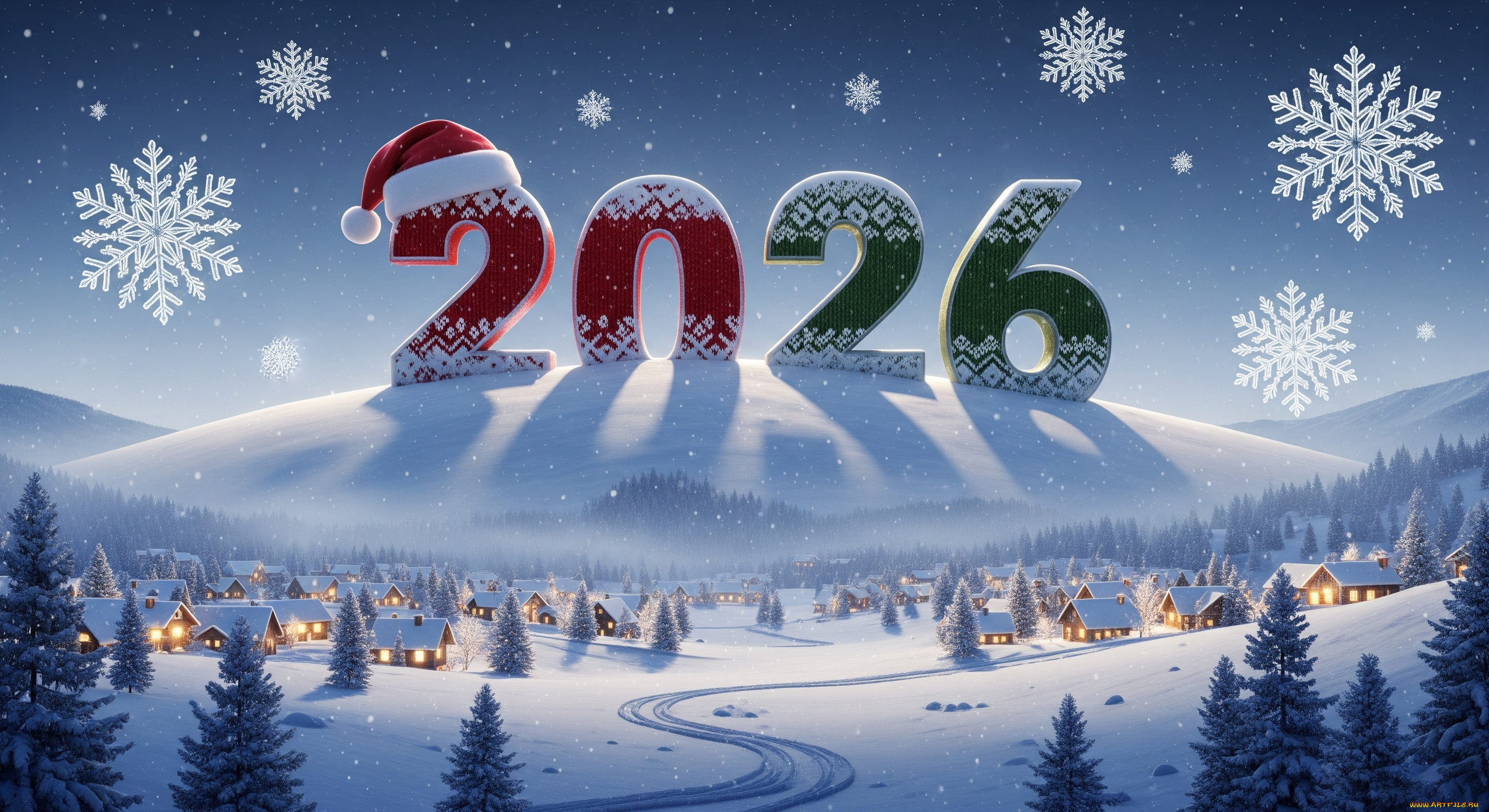 праздник, праздничные, -, разное, , новый, год, зима, снег, новый, год, арт