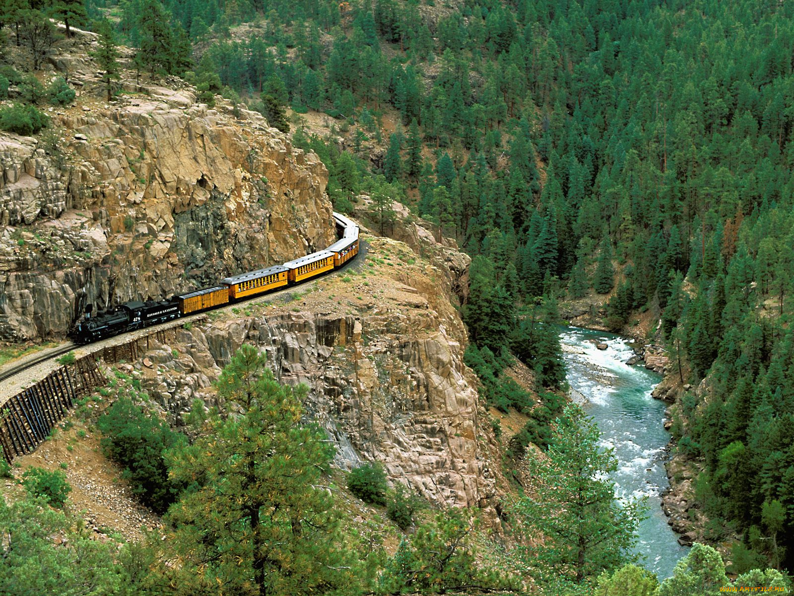 durango, silverton, narrow, gauge, railroad, colorado, техника, поезда