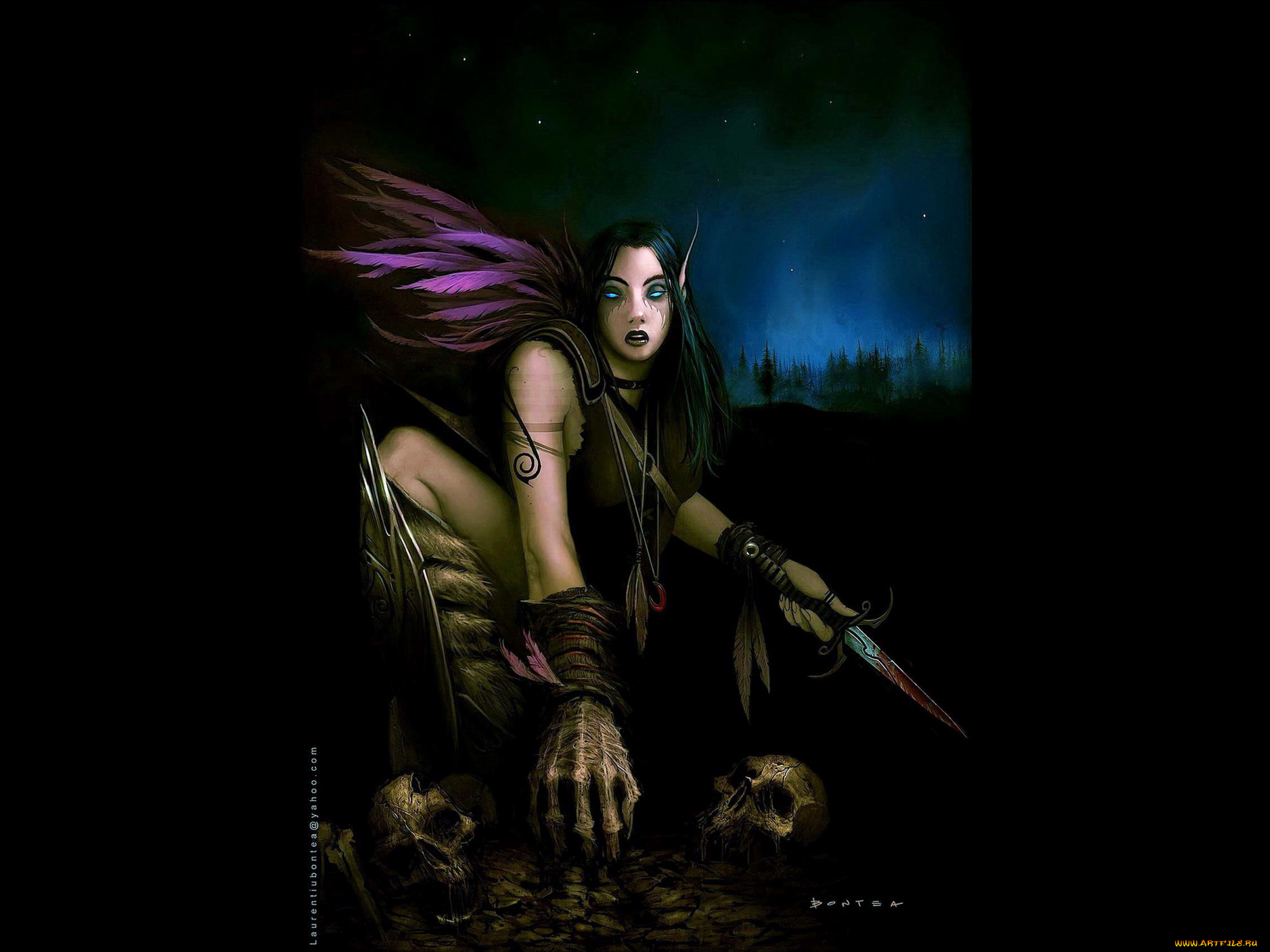 ночной, эльф, фэнтези, эльфы