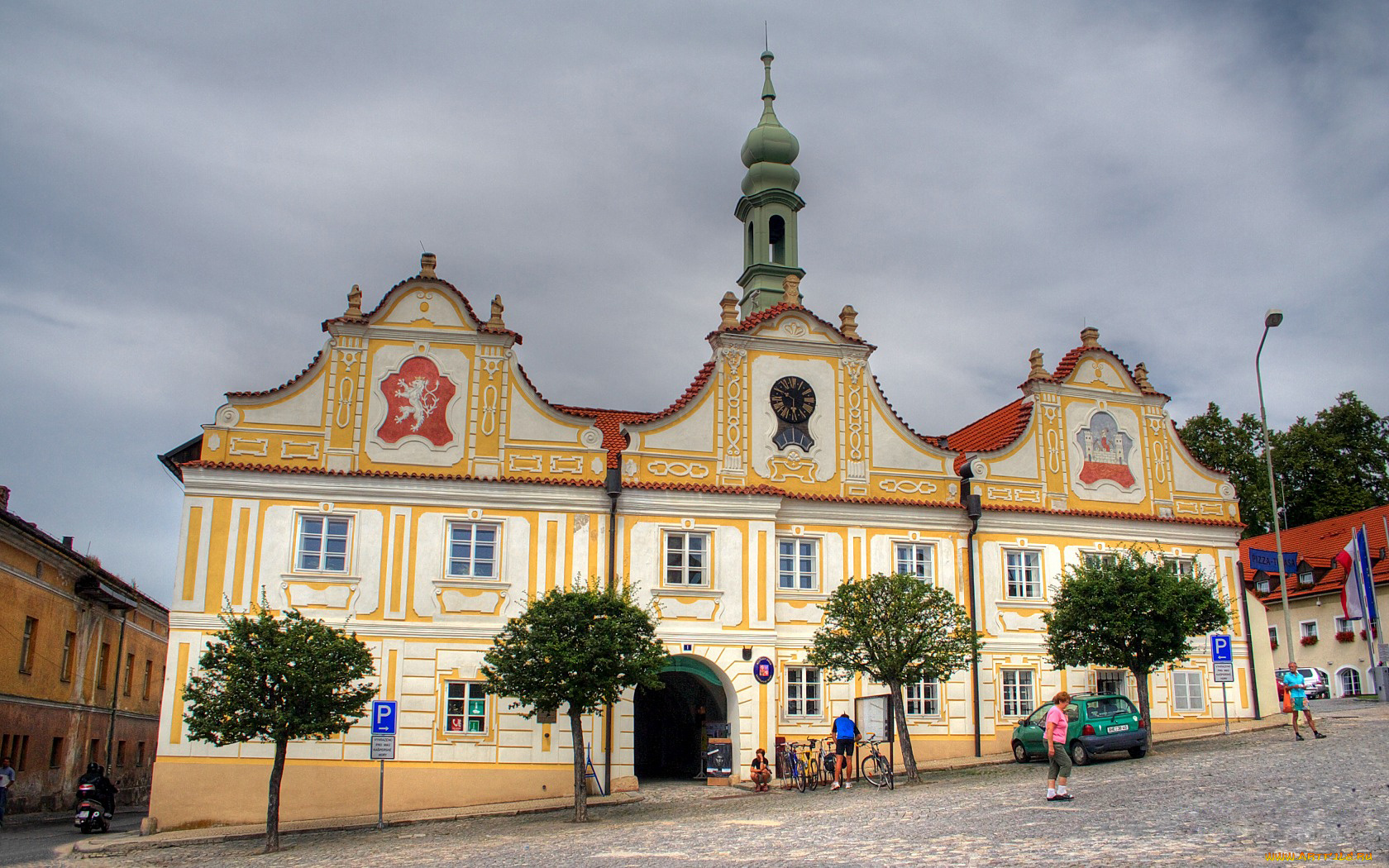 города, здания, дома, люди, площадь