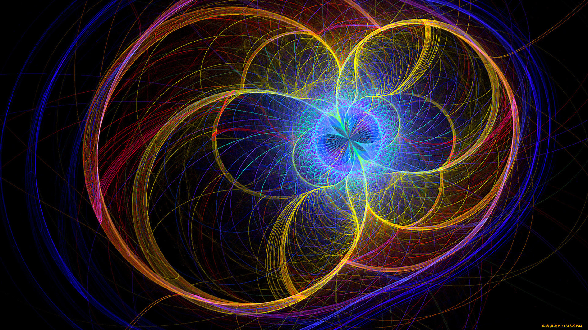 3д, графика, fractal, фракталы, узор, фон, фрактал, линии, изгибы