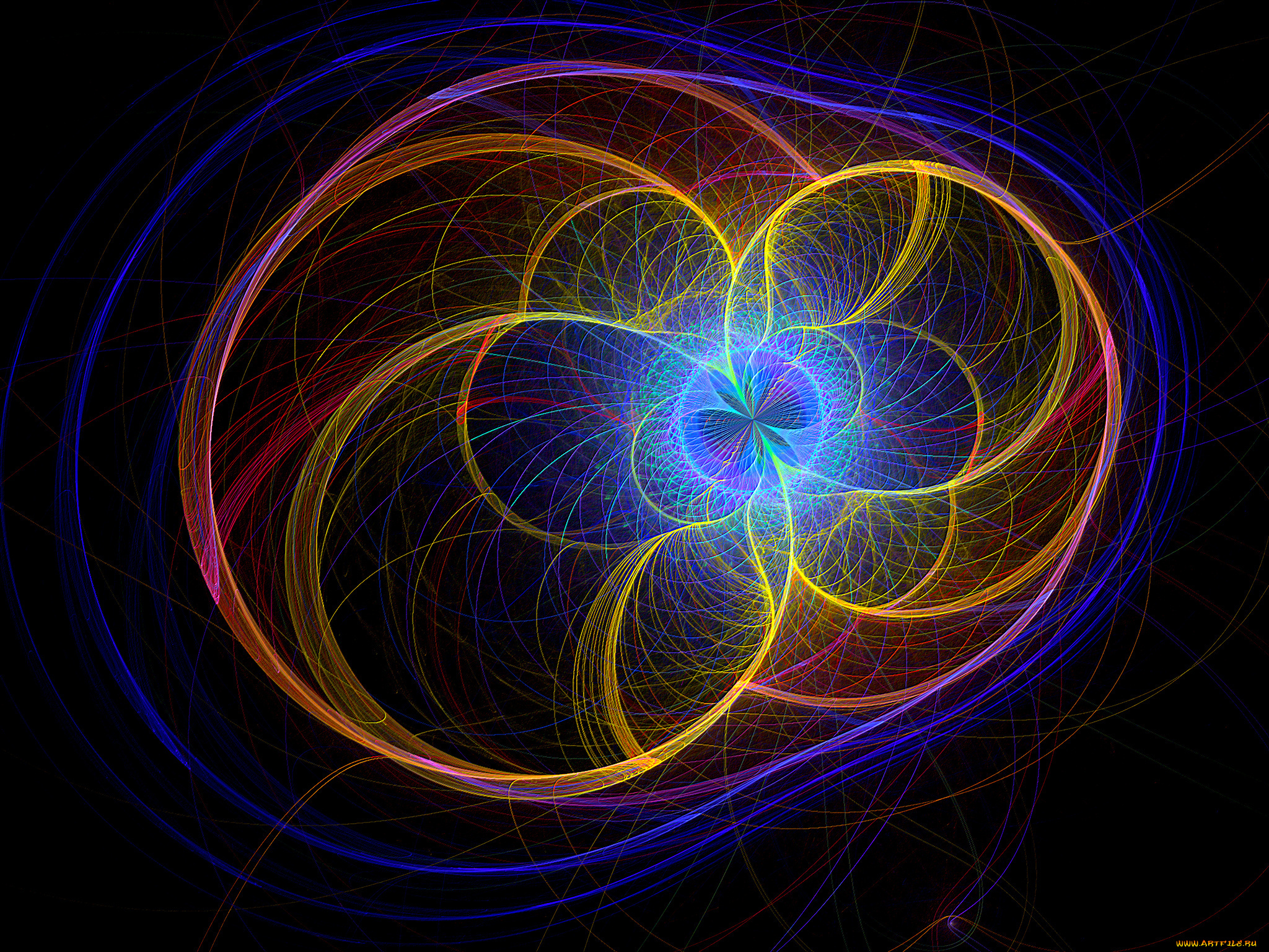 3д, графика, fractal, фракталы, узор, фон, фрактал, линии, изгибы