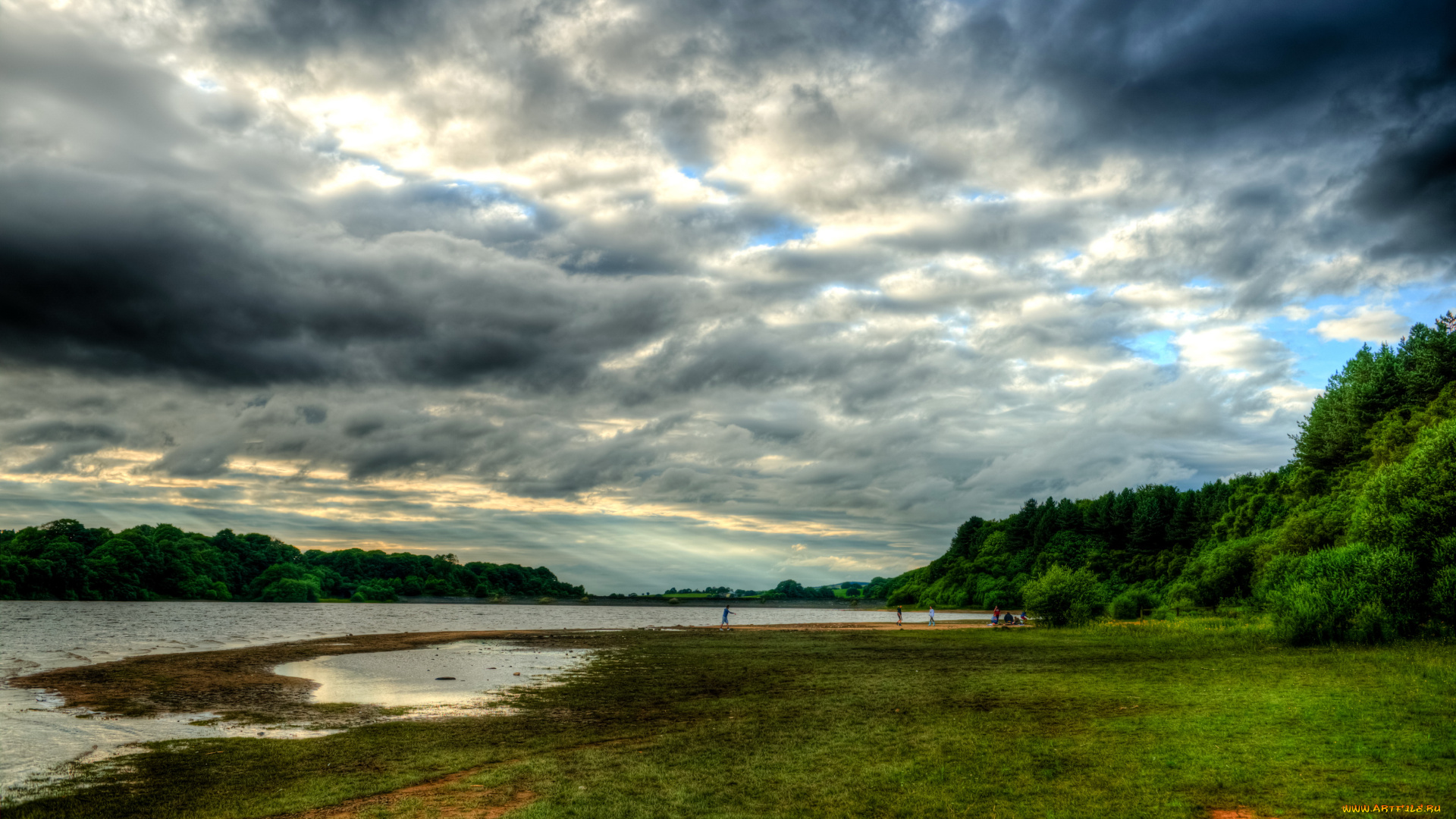 дуглас, horwich, англия, природа, реки, озера, берег, река