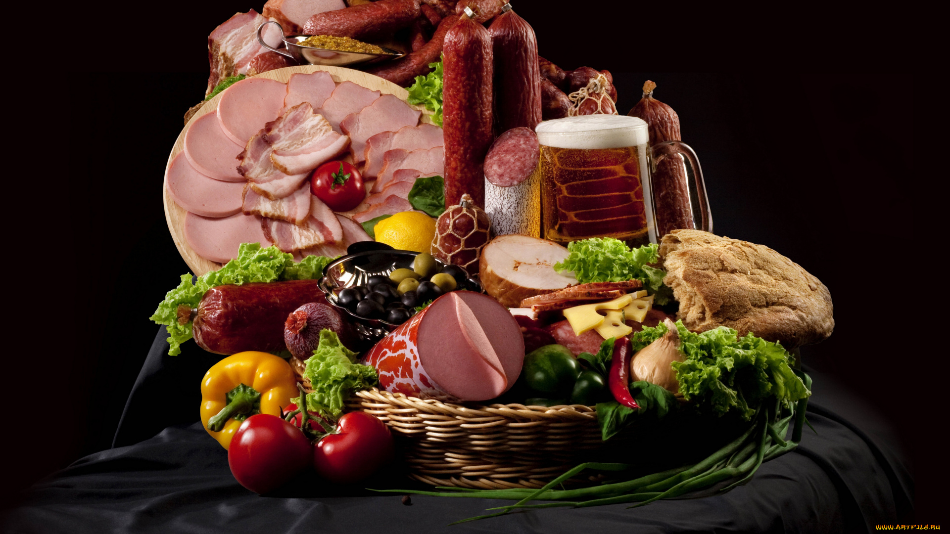 еда, натюрморт, пиво