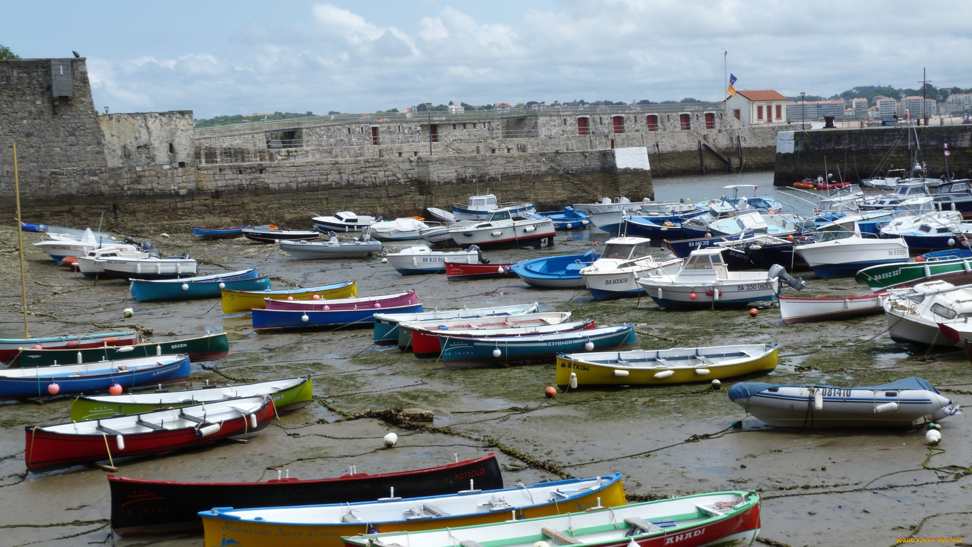 франция, аквитания, сибур, корабли, разные, вместе, катера, лодки