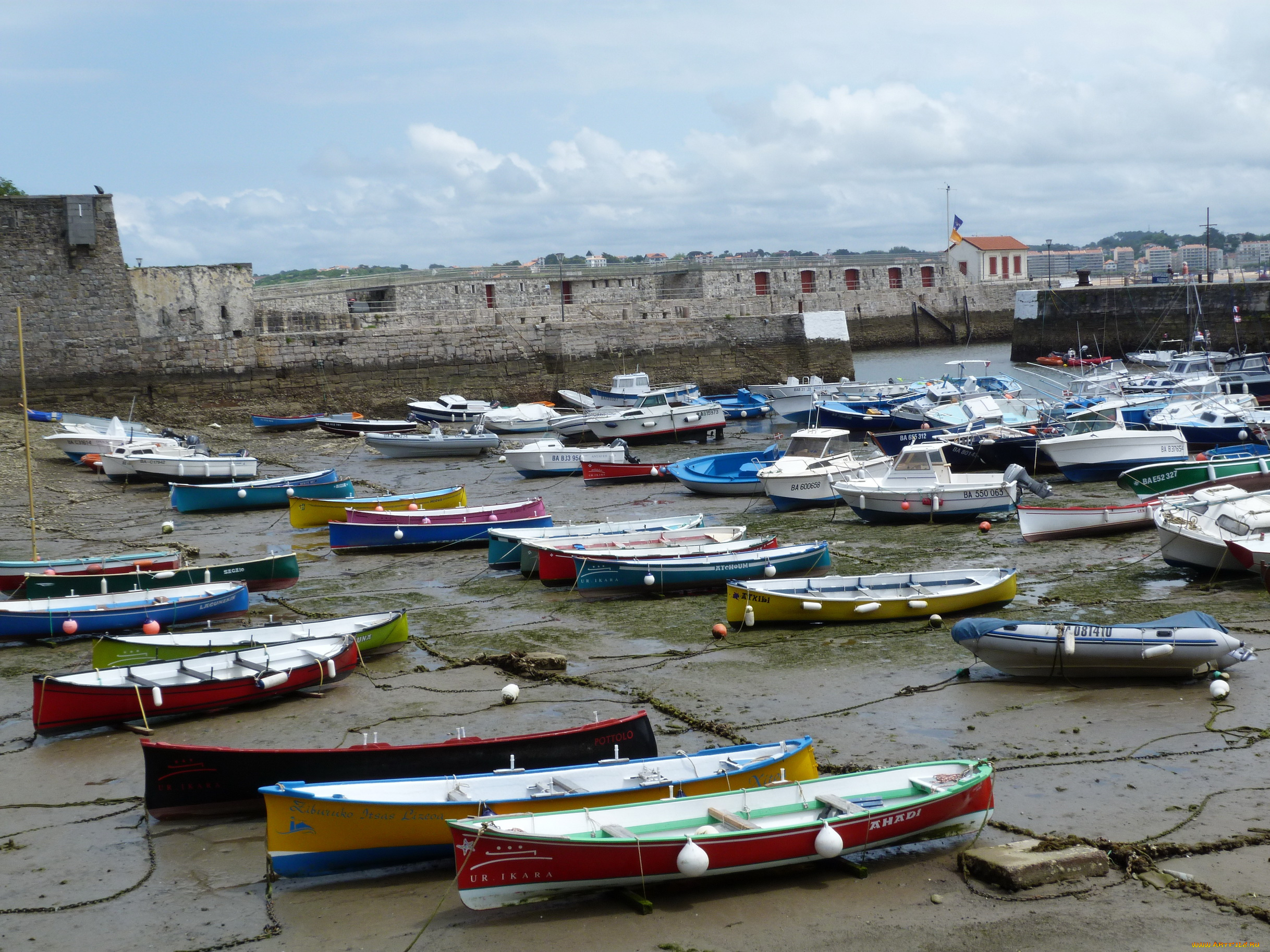 франция, аквитания, сибур, корабли, разные, вместе, катера, лодки