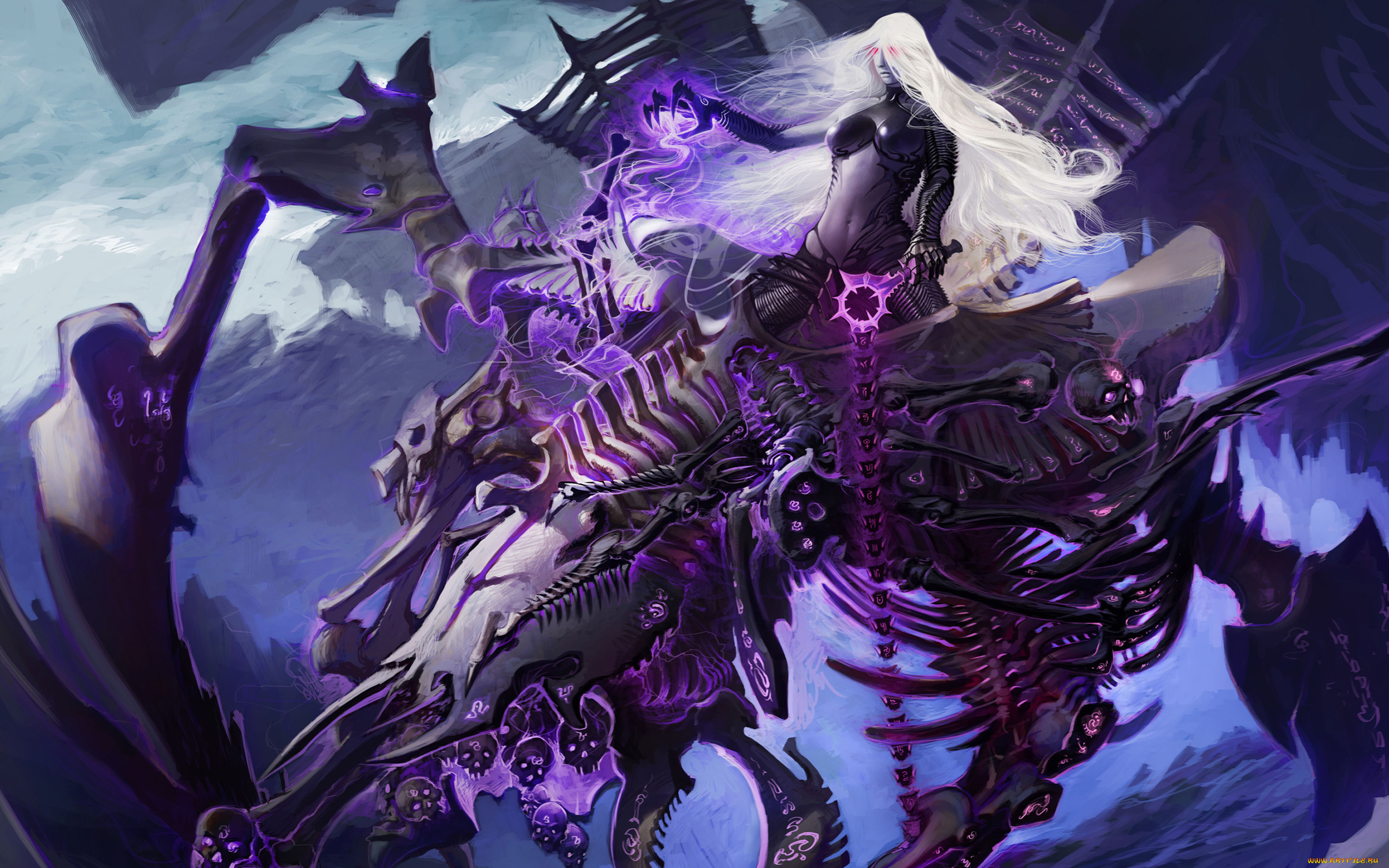 фэнтези, маги, скелет, магия, колдунья