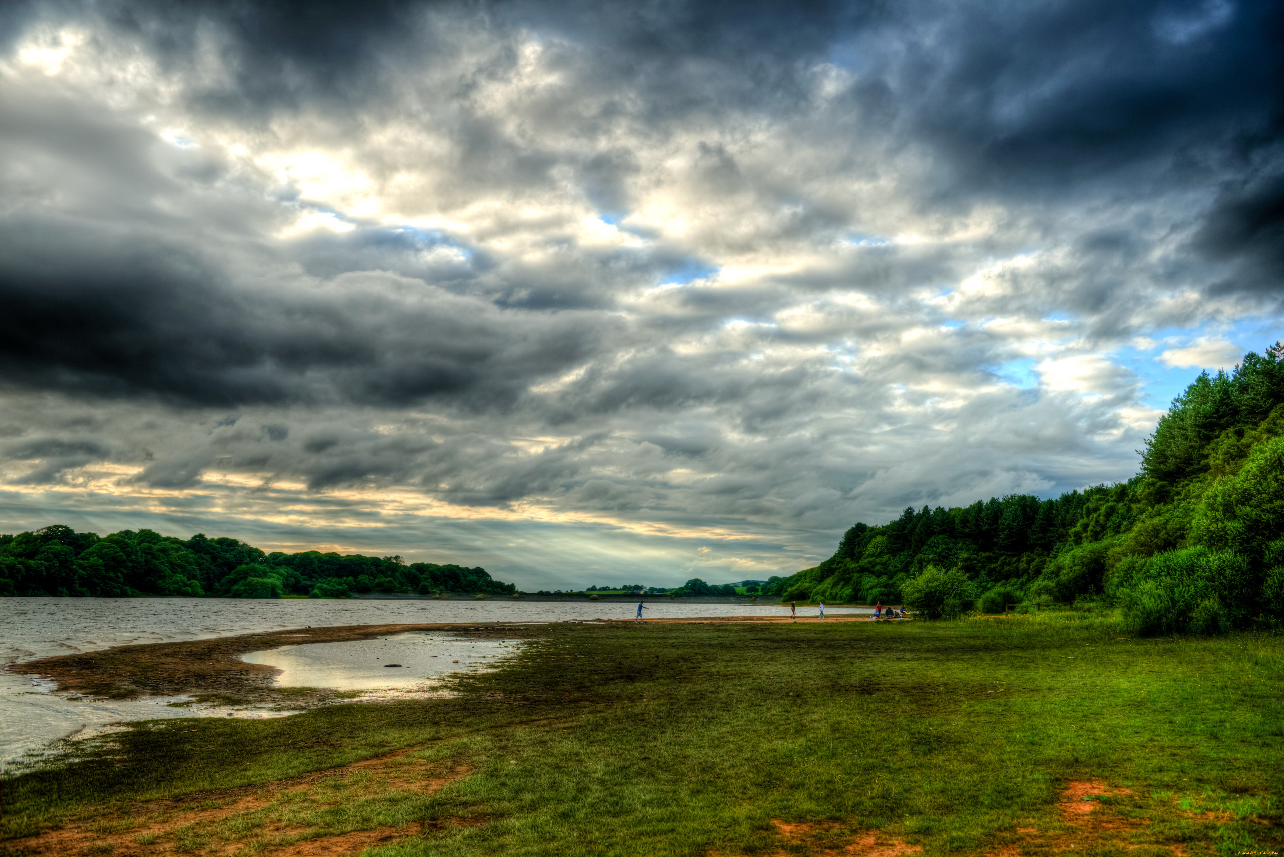 дуглас, horwich, англия, природа, реки, озера, берег, река