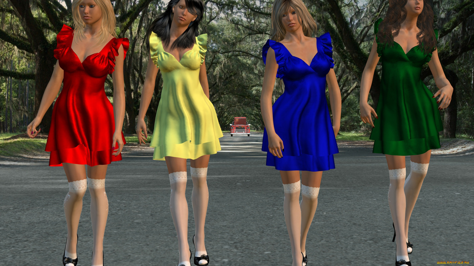 3д, графика, people, , люди, девушки