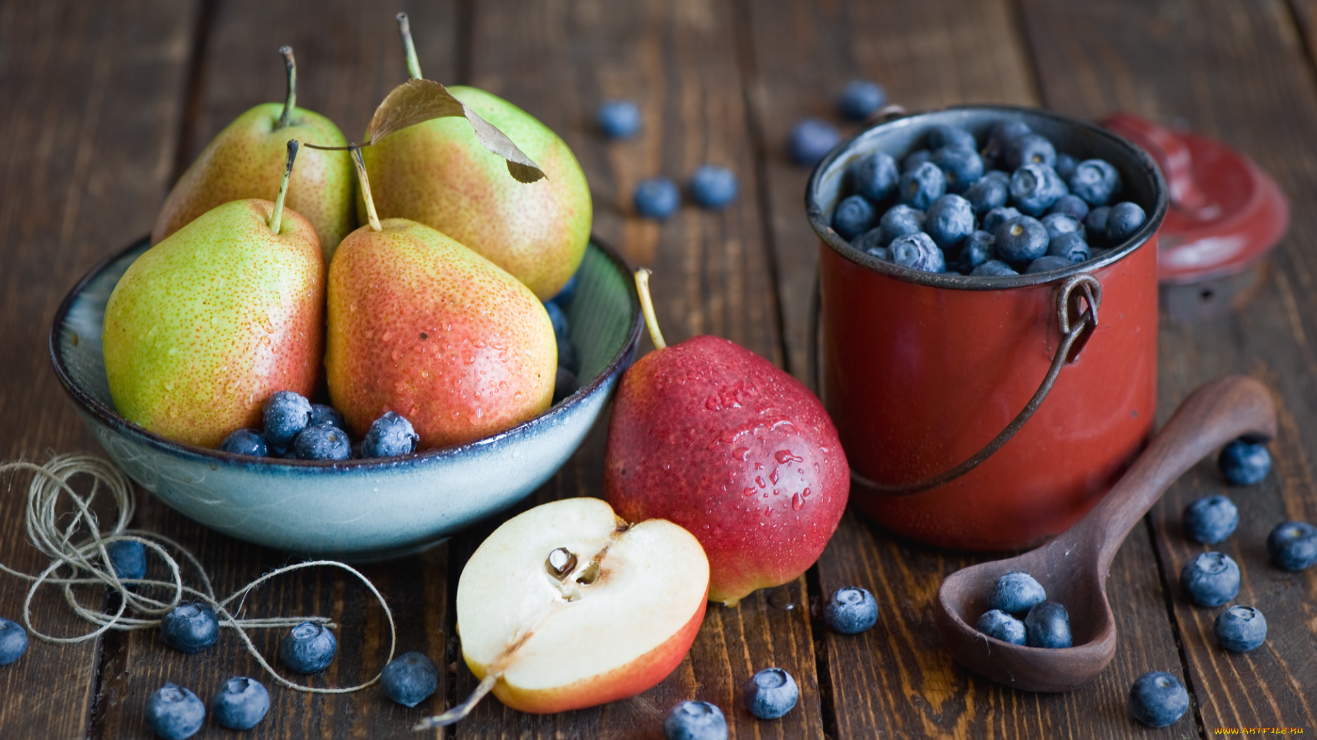 еда, фрукты, , ягоды, голубика, груши