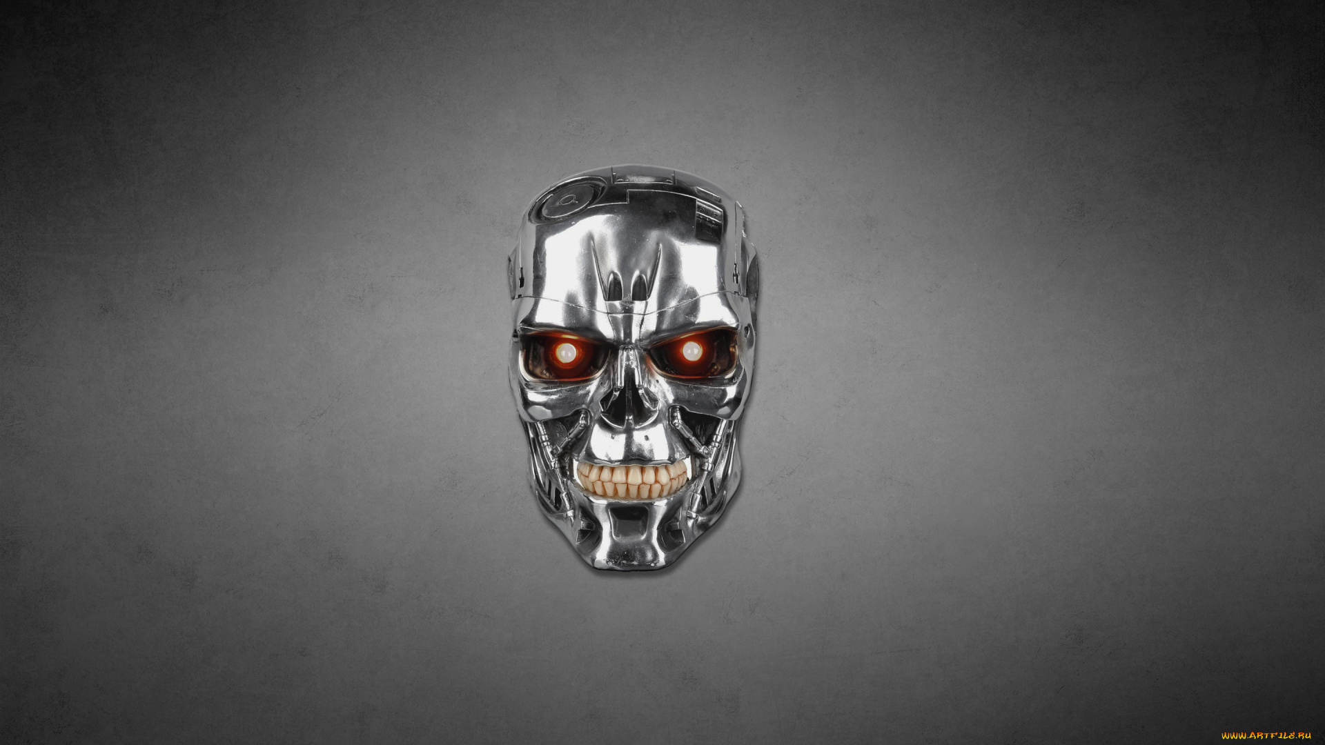 терминатор, рисованные, комиксы, the, terminator, робот, голова, красные, глаза