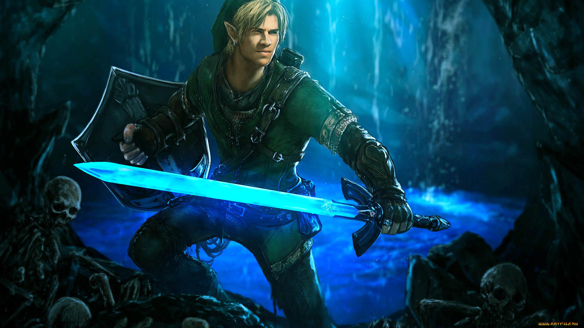 the, legend, of, zelda, видео, игры, щит, меч