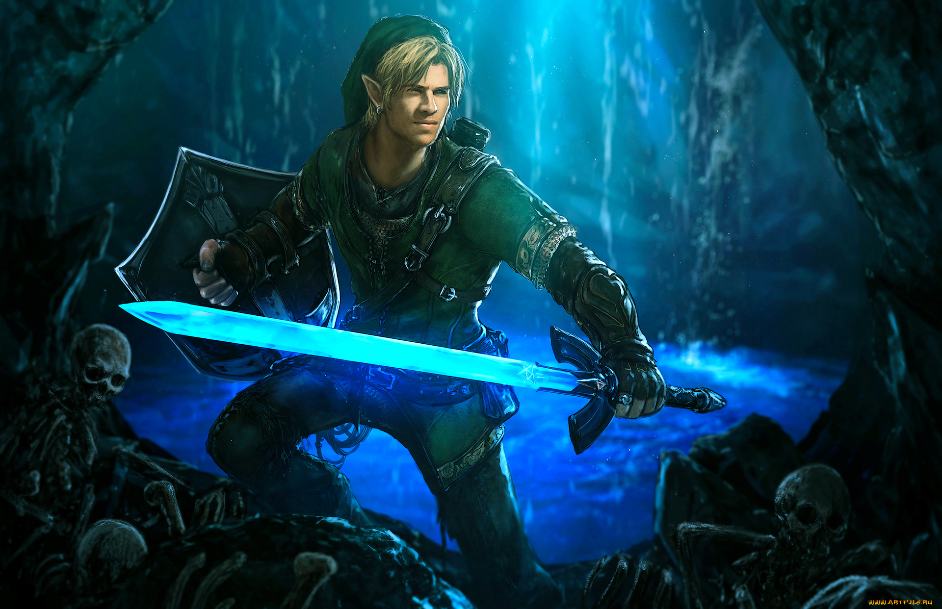 the, legend, of, zelda, видео, игры, щит, меч