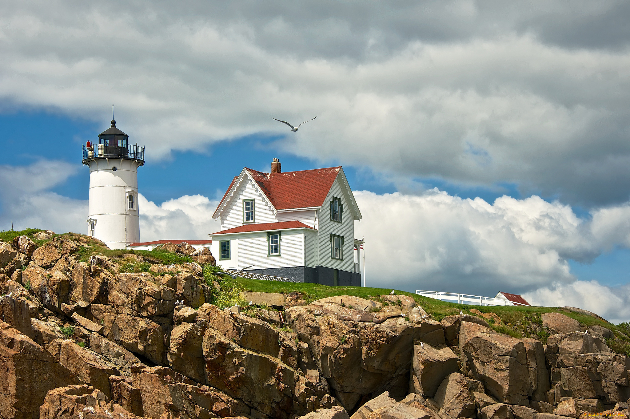 природа, маяки, маяк, домик, скалы