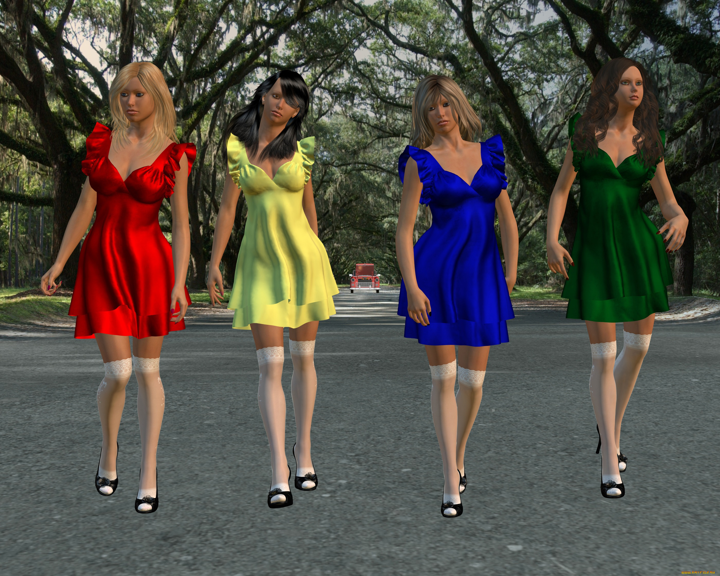 3д, графика, people, , люди, девушки