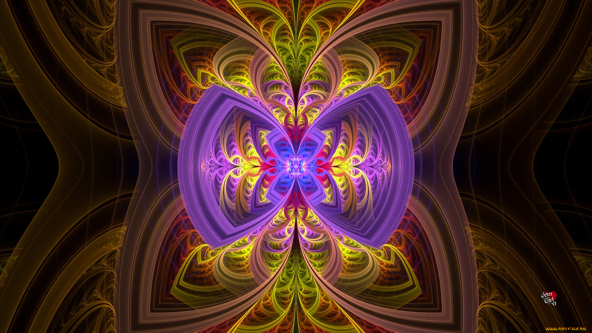 3д, графика, фракталы, , fractal, узор, фон, цвета