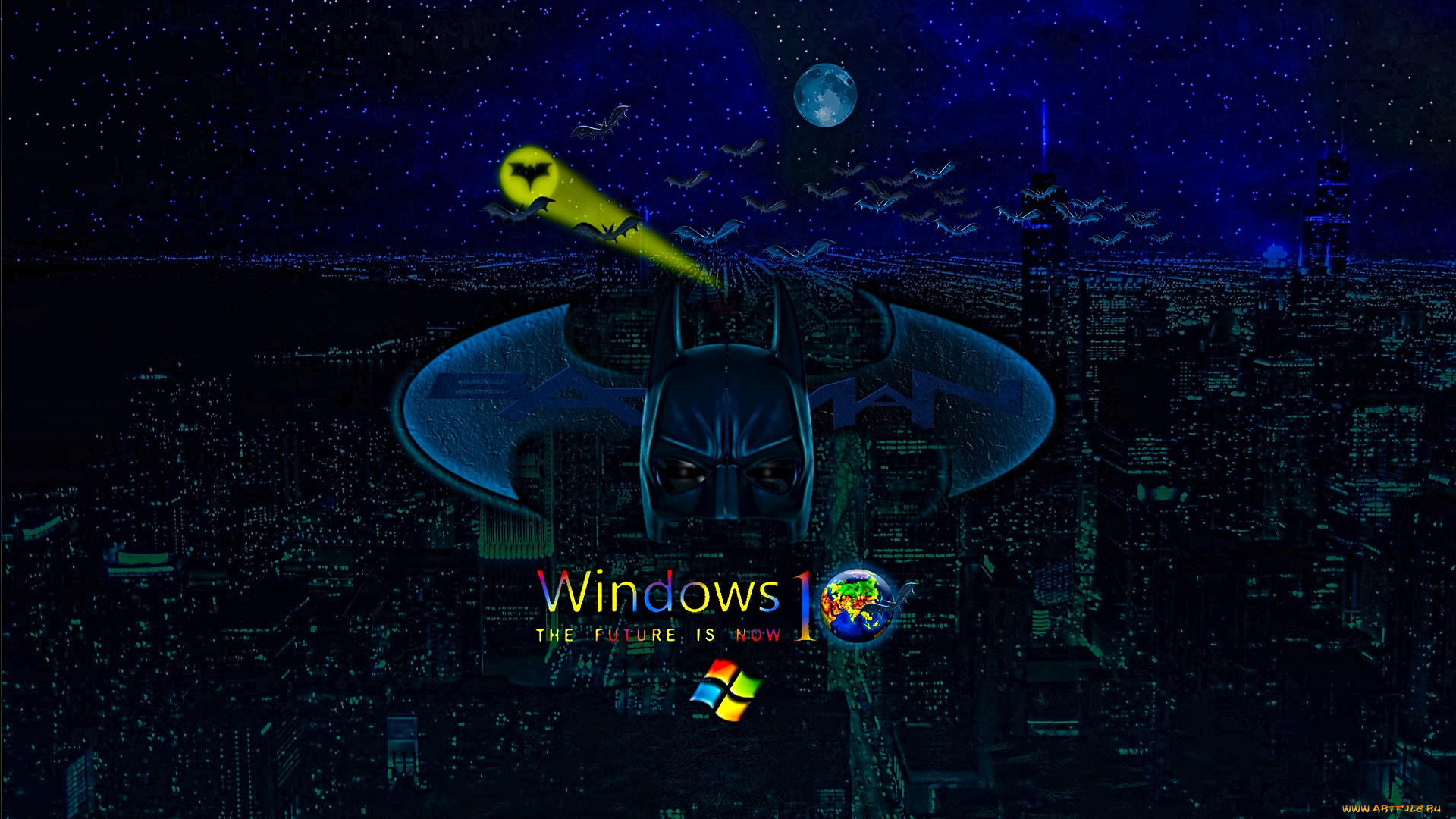 компьютеры, windows, 10, фон, логотип