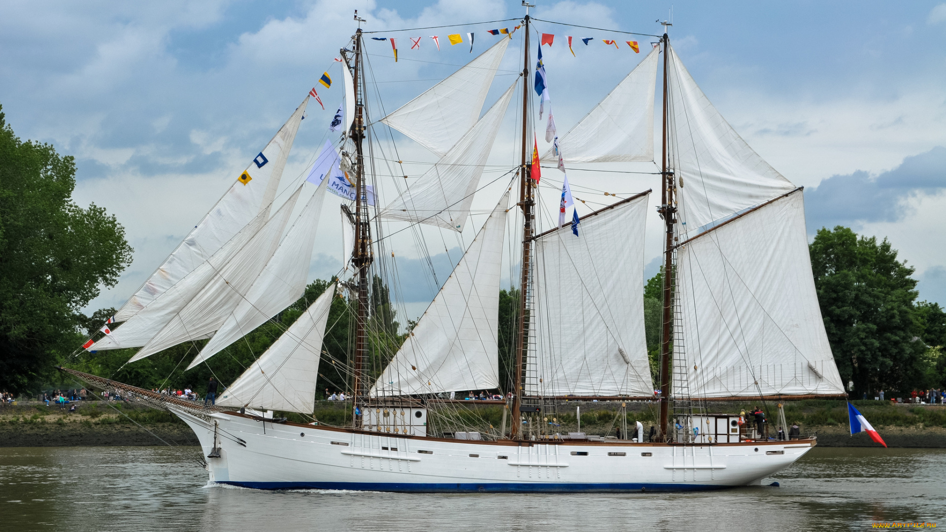 marite, корабли, парусники, корабль, вымпел, паруса, мачты