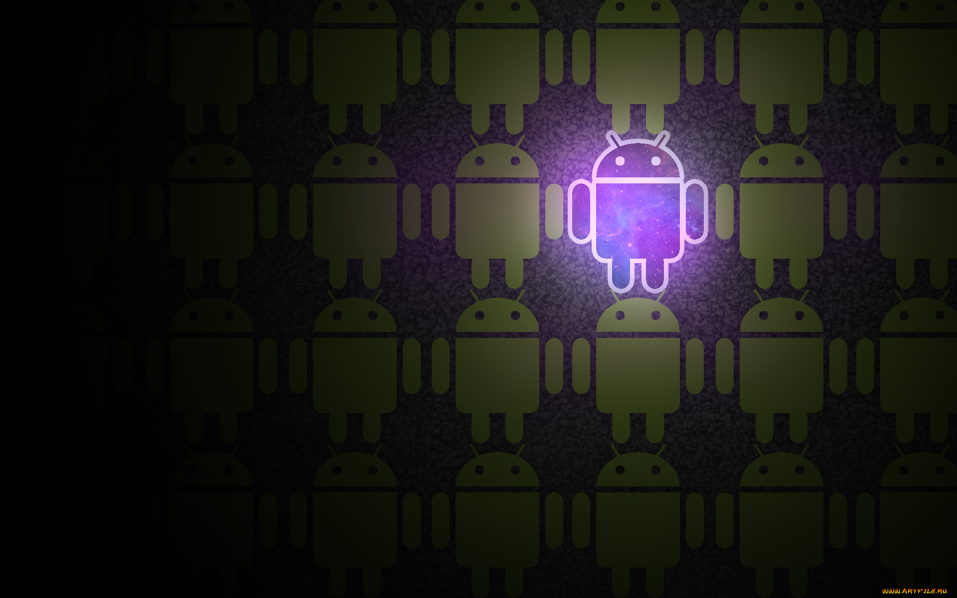 компьютеры, android, робот, зеленый, другой, яркий, андройд, космос, свет, лампа