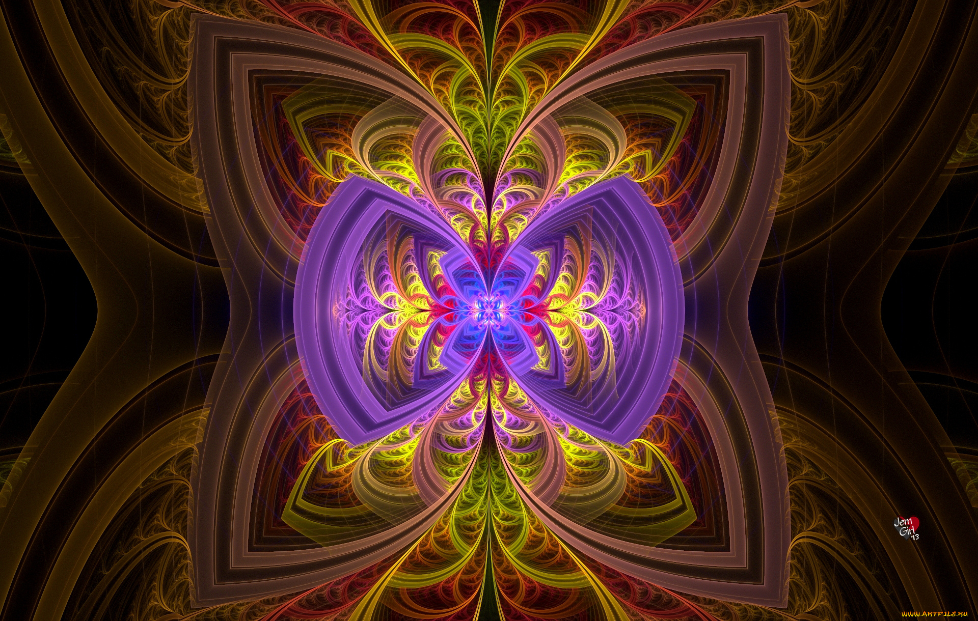 3д, графика, фракталы, , fractal, узор, фон, цвета