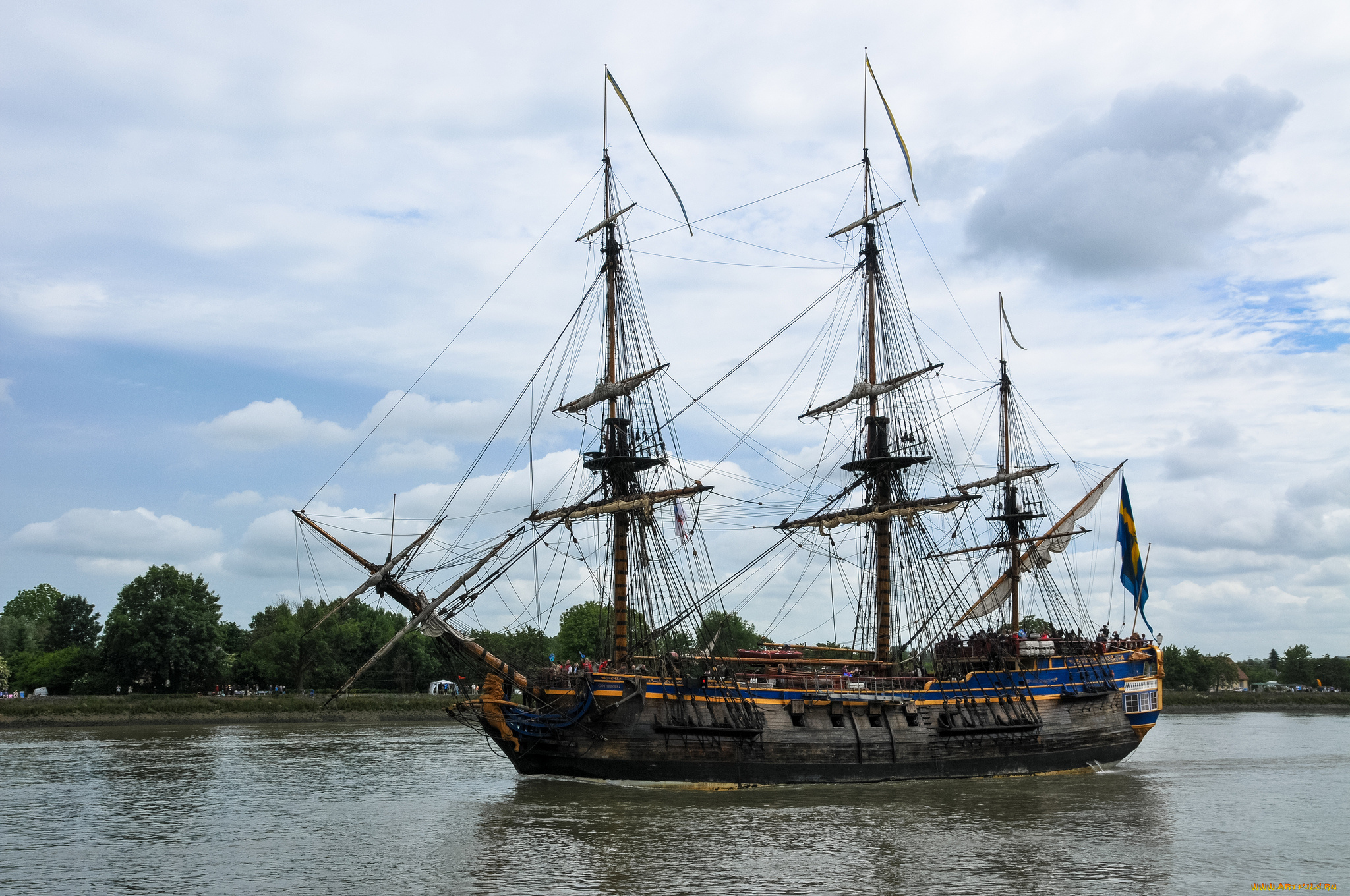 gotheborg, корабли, парусники, вымпел, паруса, мачты, корабль