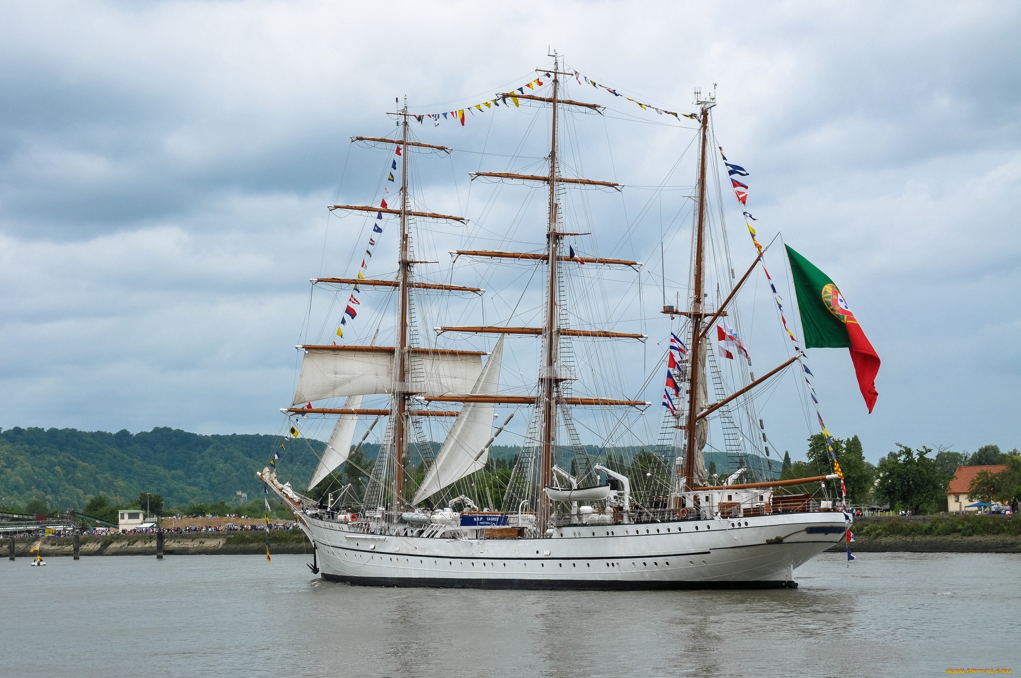 sagres, корабли, парусники, мачты, корабль, вымпел, паруса