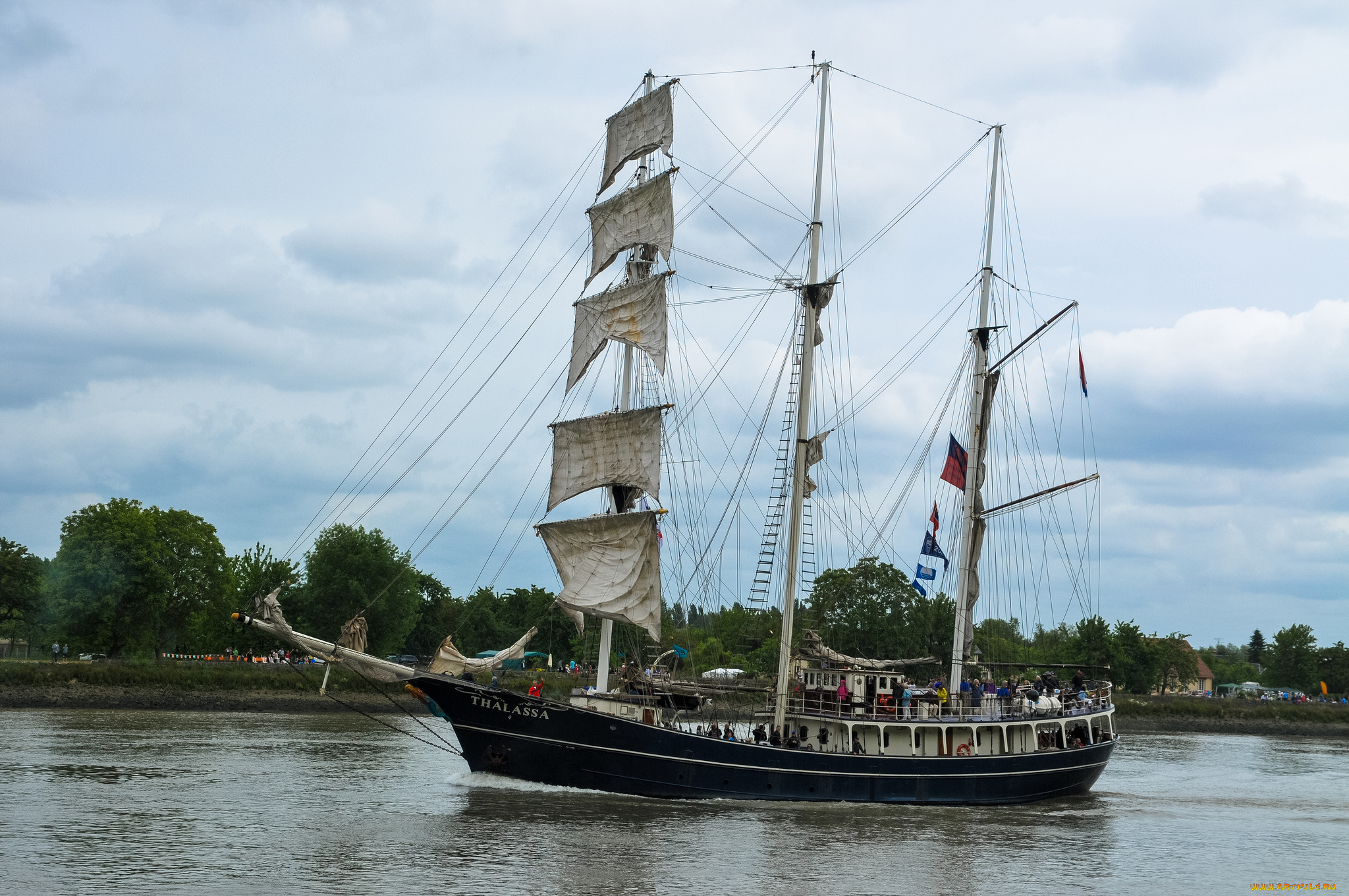 thalassa, корабли, парусники, вымпел, паруса, мачты, корабль