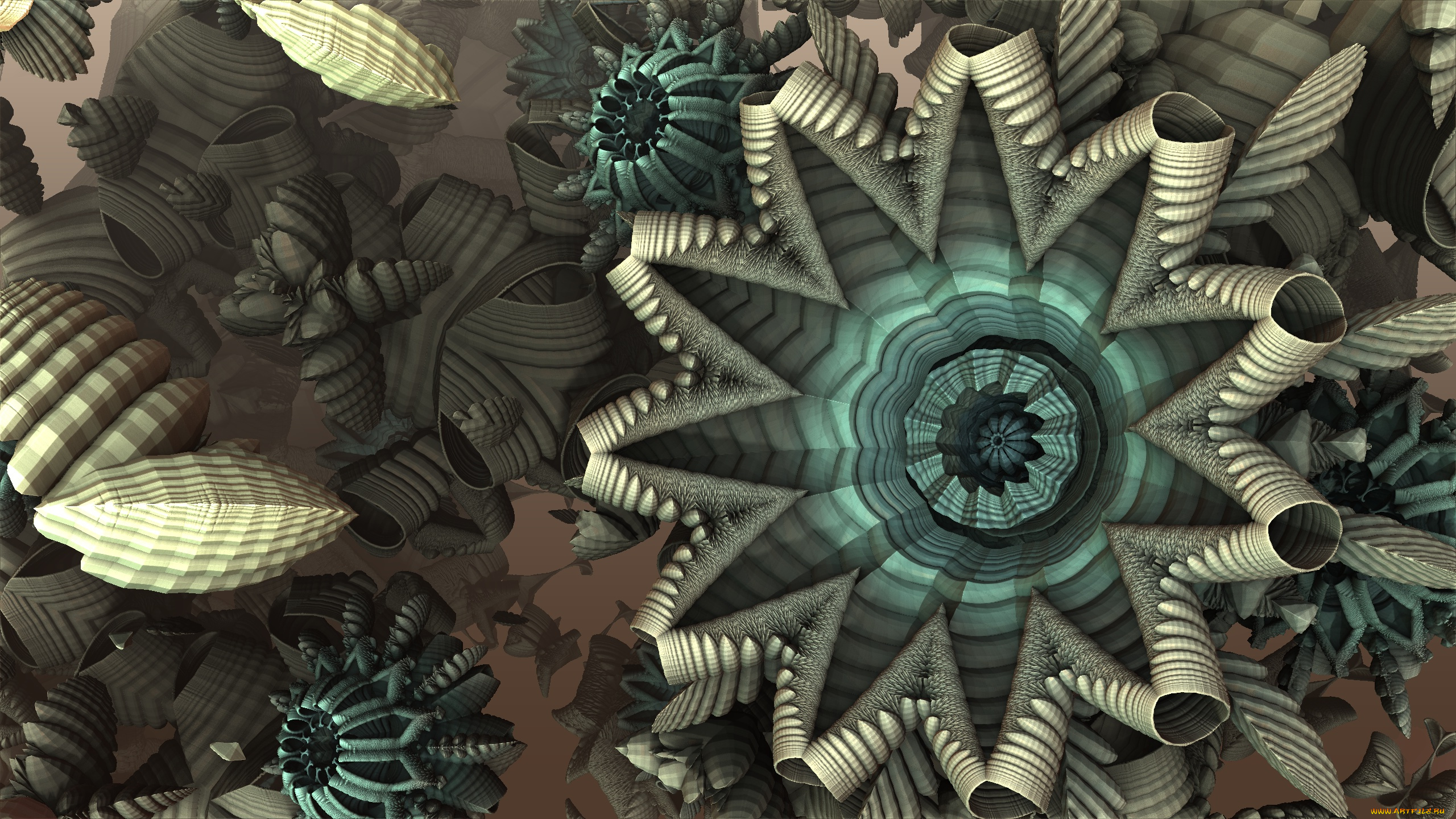 3д, графика, фракталы, , fractal, узор, фон, цвета