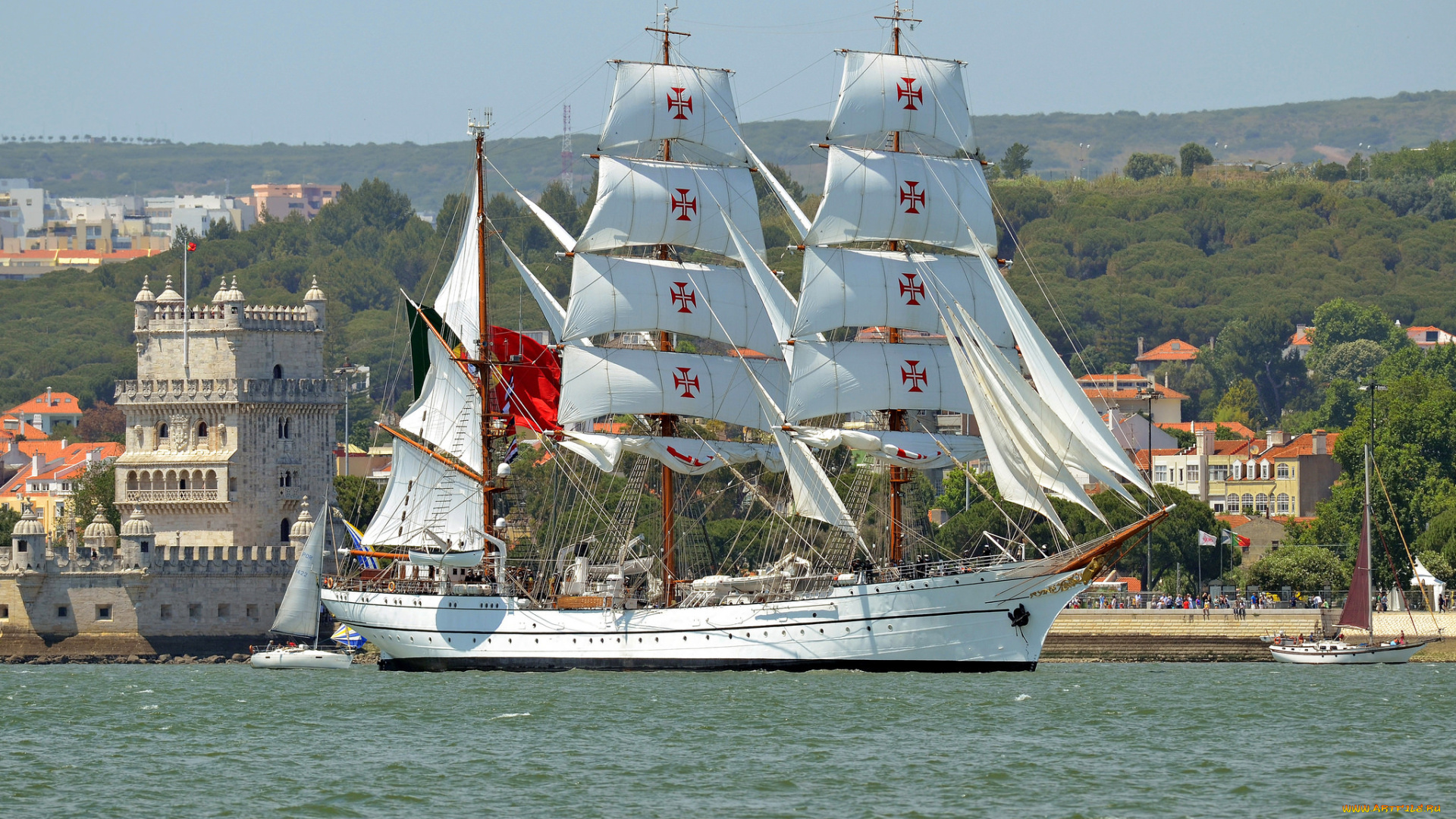 корабли, парусники, паруса, мачты