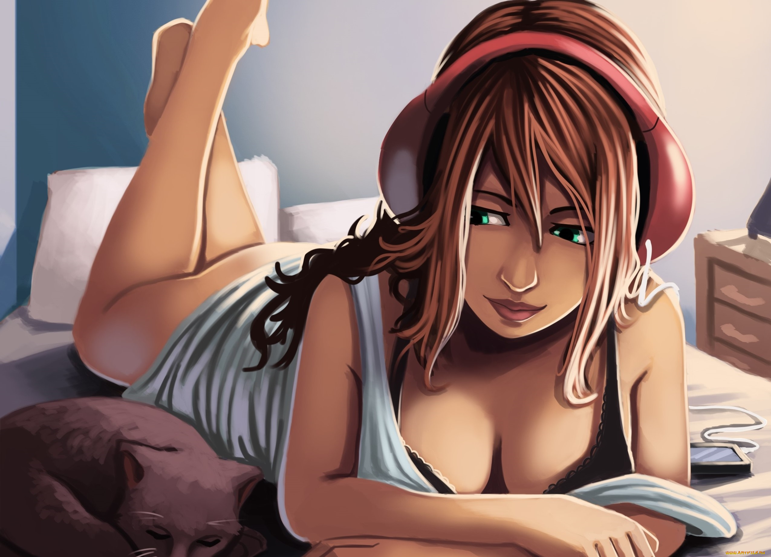 векторная, графика, девушки, , girls, девушка, взгляд, фон