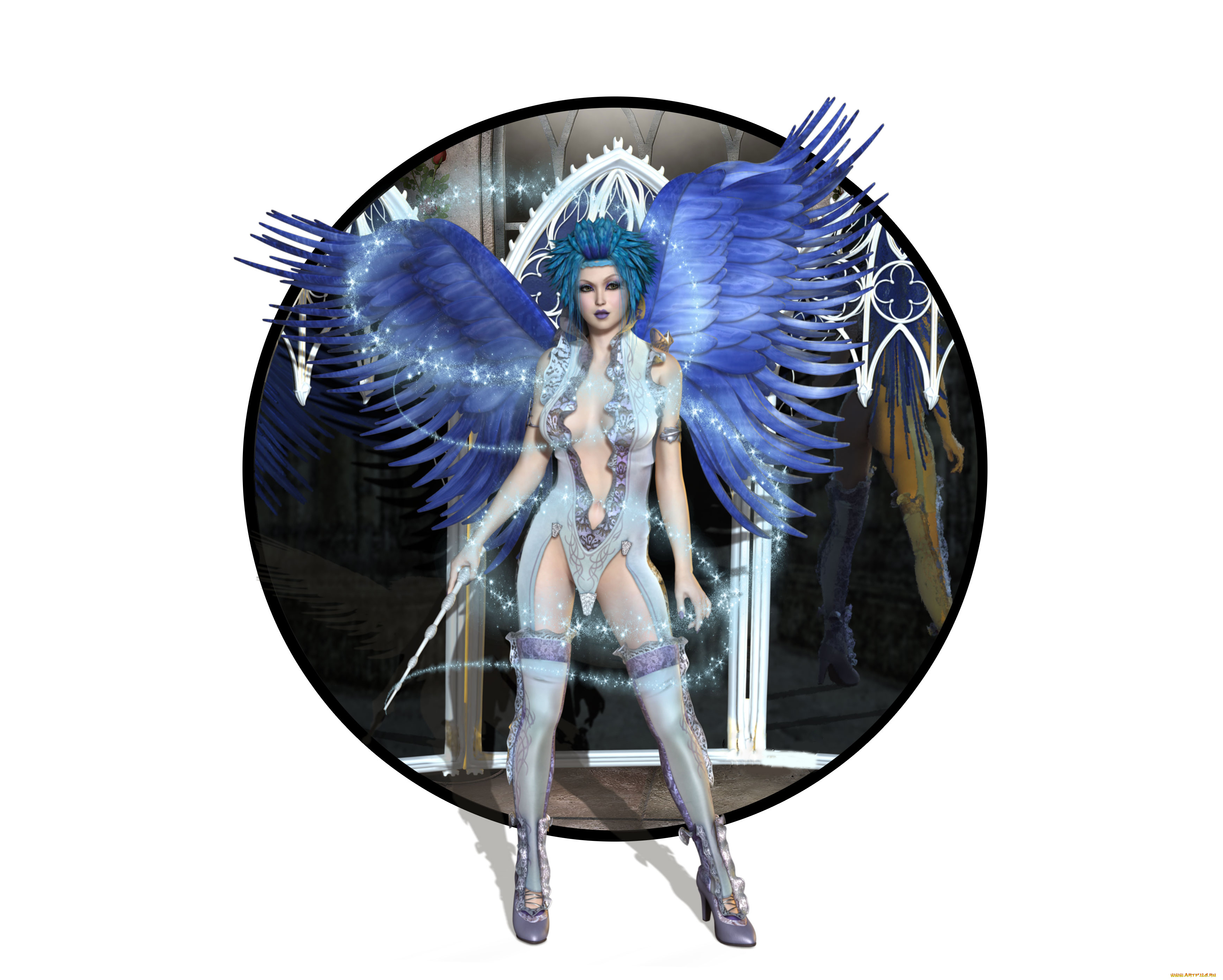 3д, графика, ангел, , angel, девушка, фон, взгляд, ангел, крылья