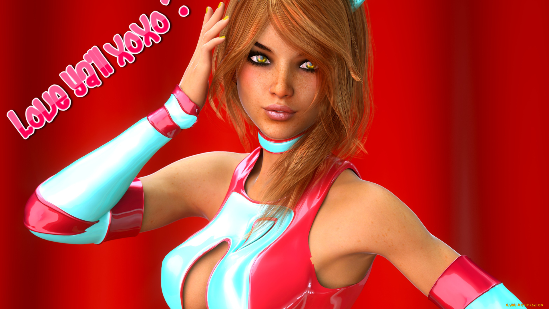 3д, графика, люди, , people, девушка, фон, взгляд