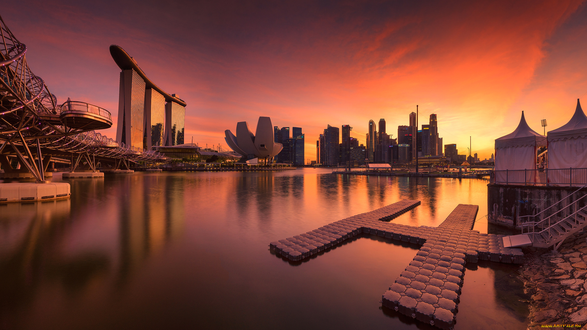 города, -, панорамы, рассвет