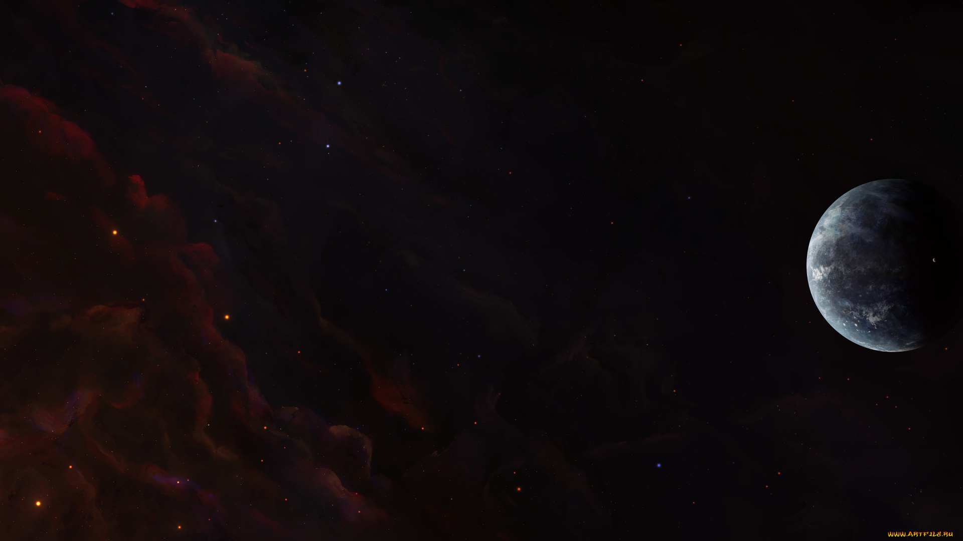 космос, арт, планеты, вселенная, звезды