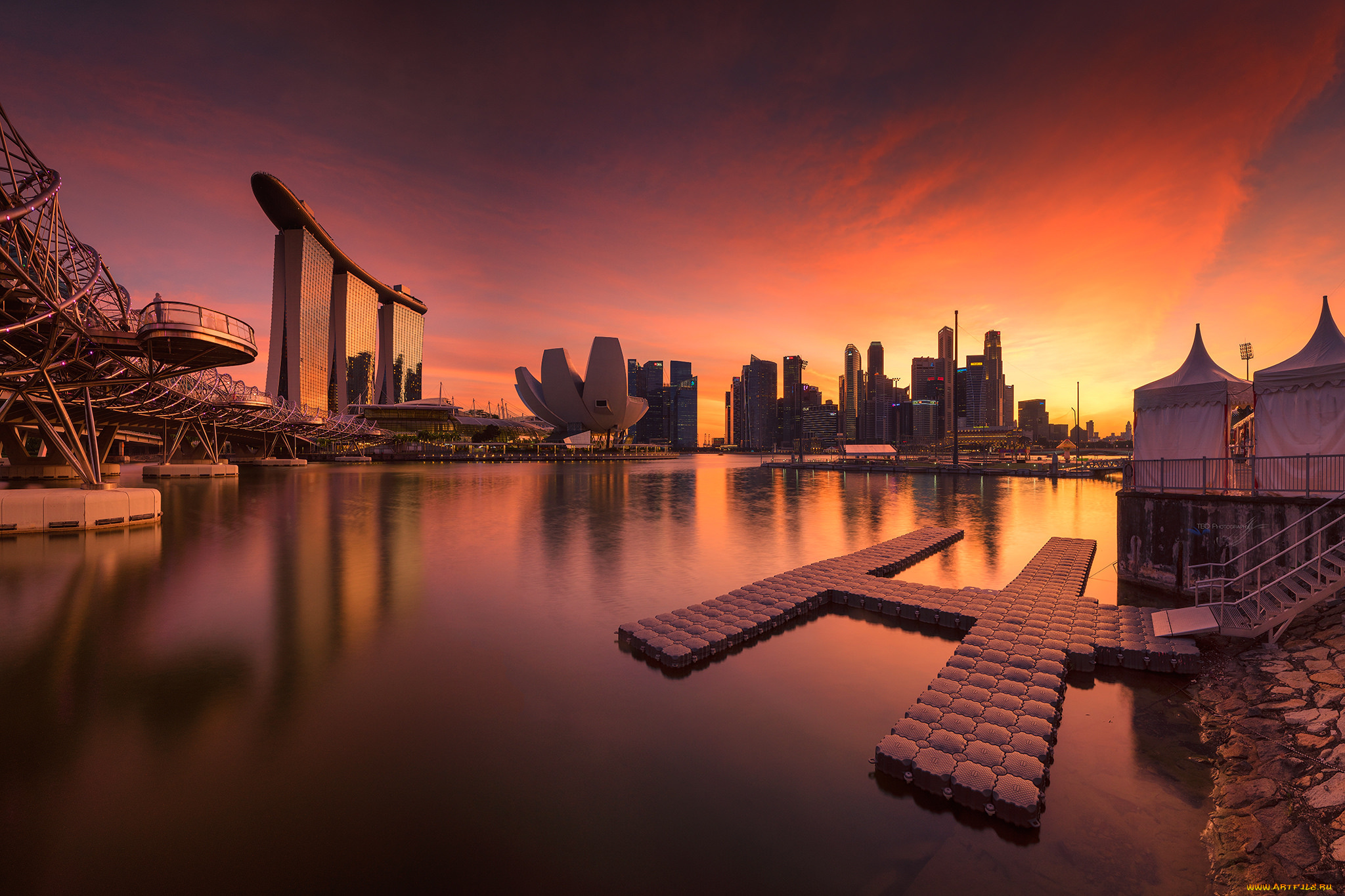 города, -, панорамы, рассвет