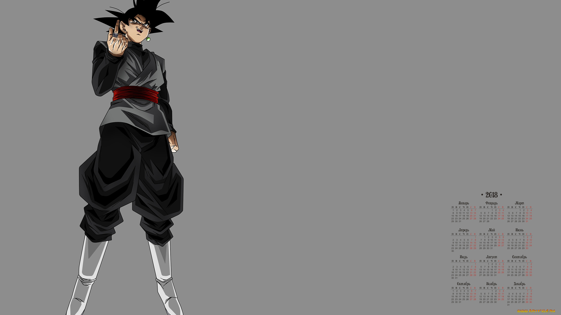 календари, аниме, 2018, парень, взгляд